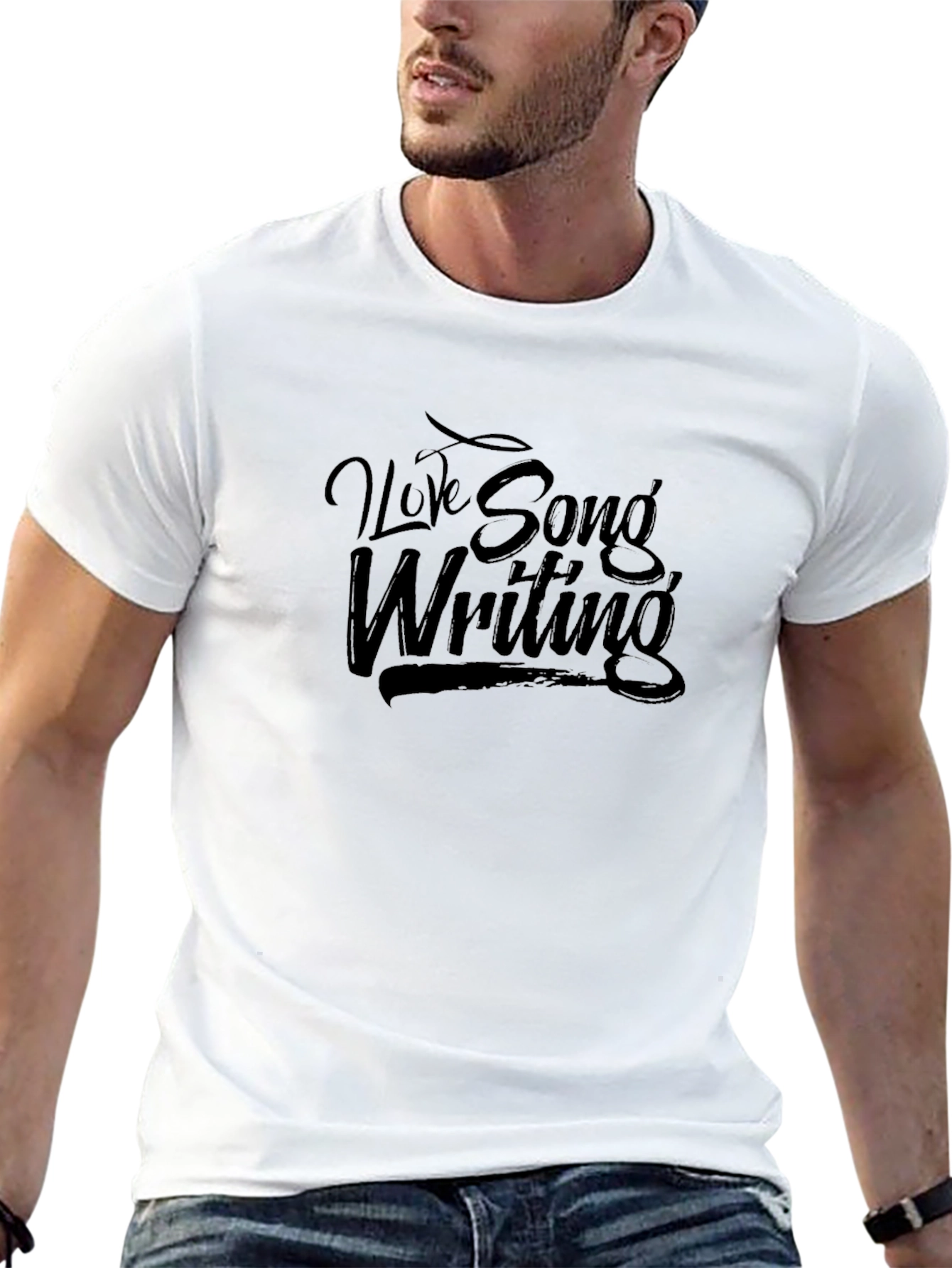 I Love Song Writing Black T-Shirt