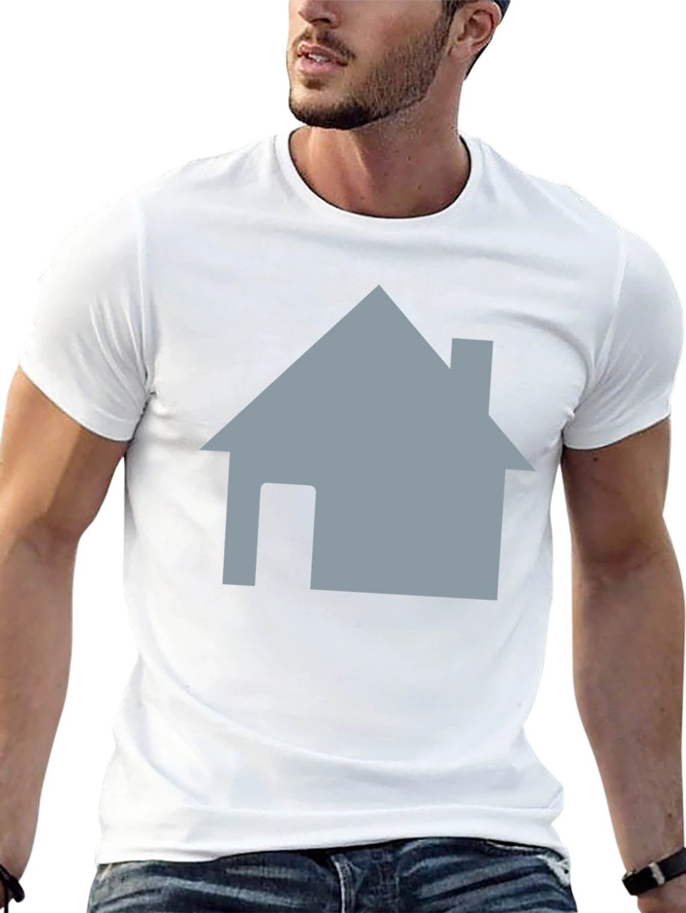Home Icon Black T-Shirt - Casual Style
