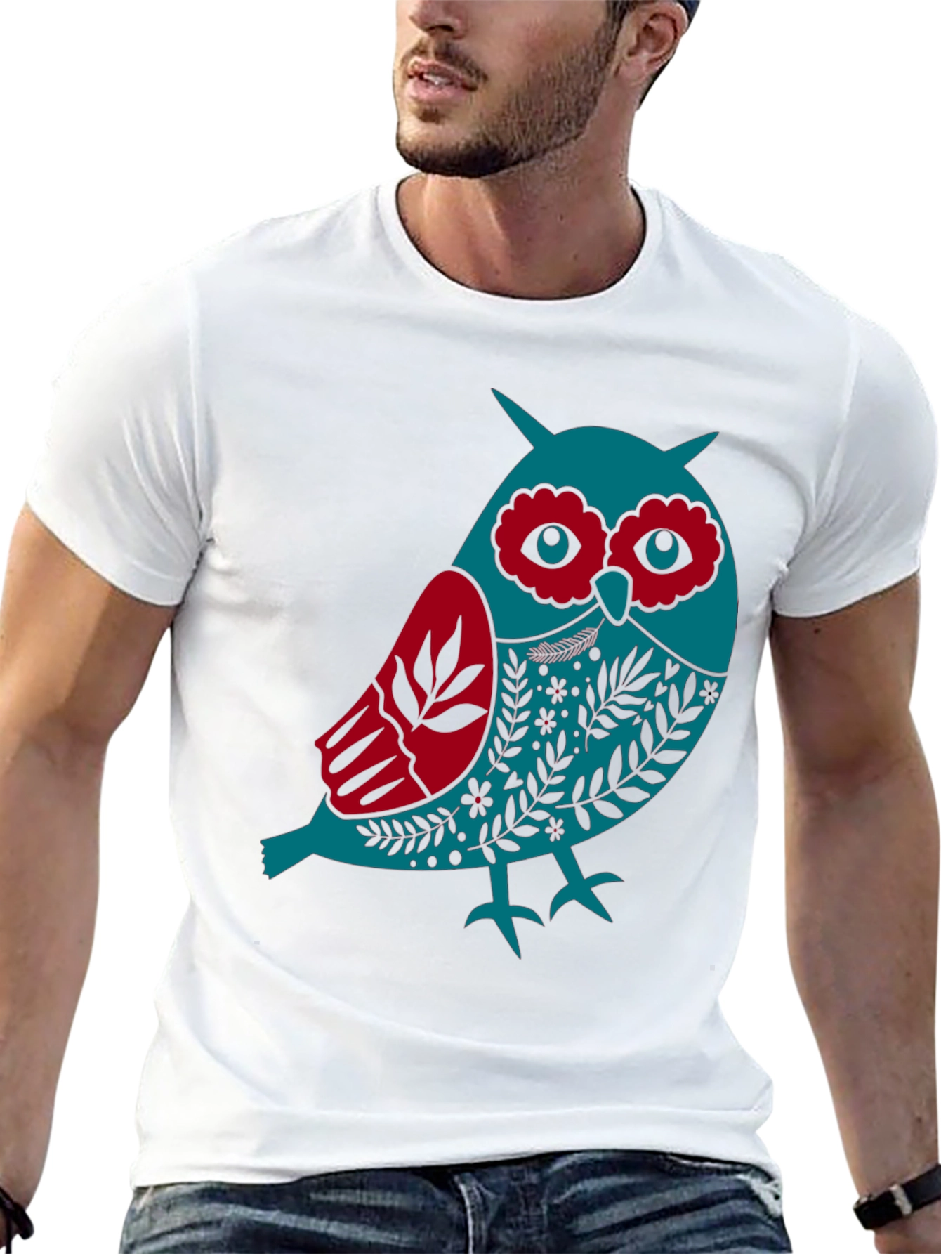 Unique Owl Graphic Black T-Shirt