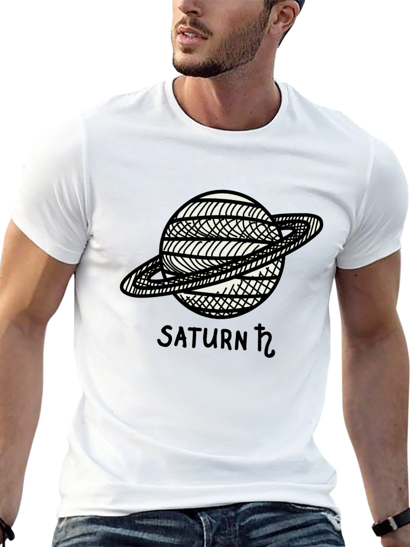 Saturn Graphic T-Shirt - Celestial Style