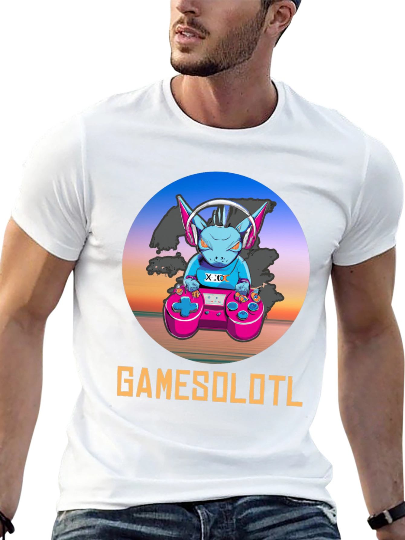 GAMESOLOTL Black Gaming T-Shirt
