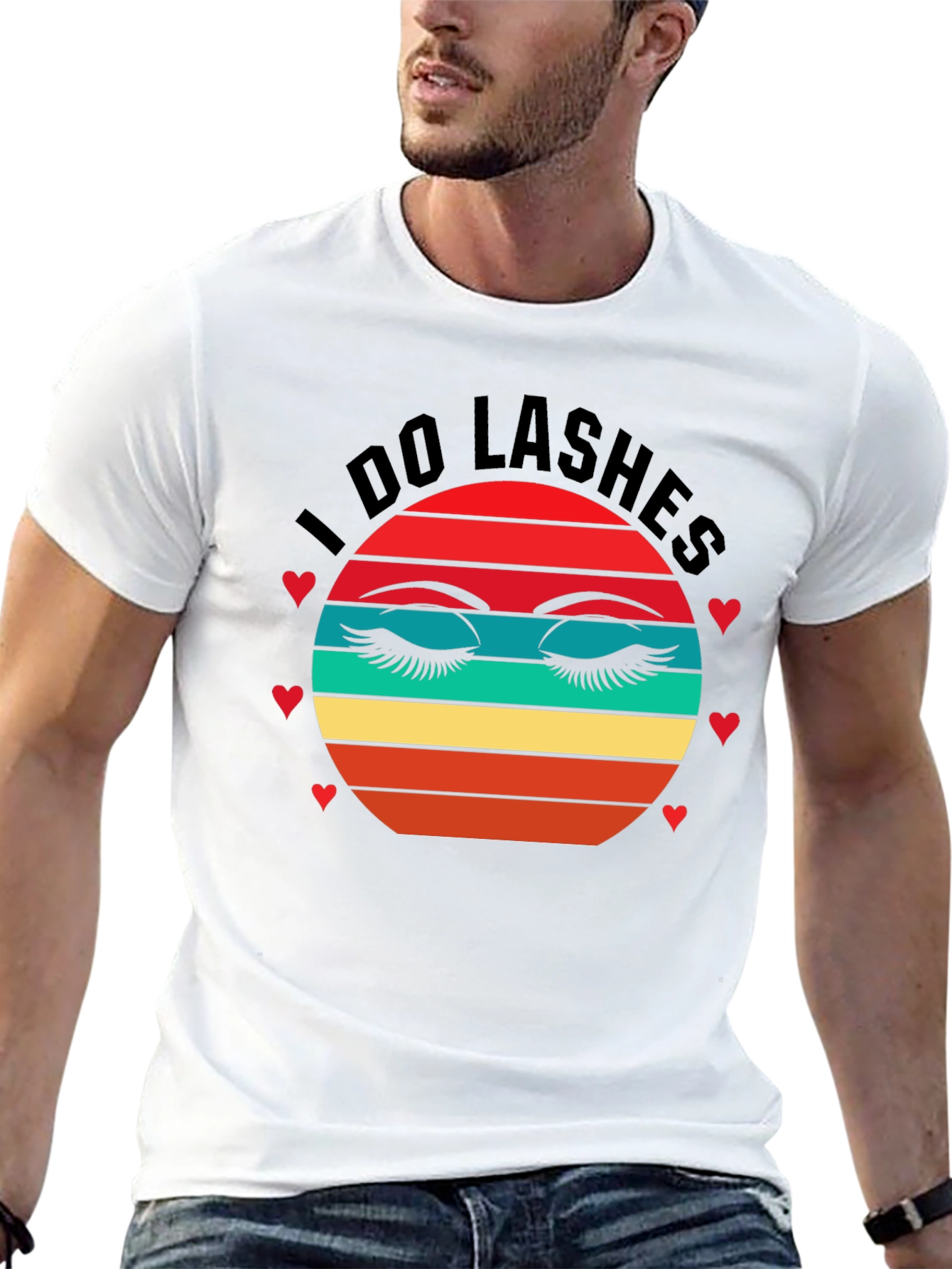 I Do Lashes Graphic Tee - Retro Eyelash T-Shirt