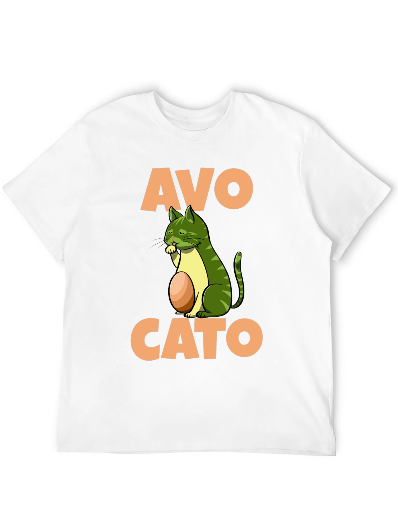 Avo Cato T-Shirt - Avocado Cat Pun Tee