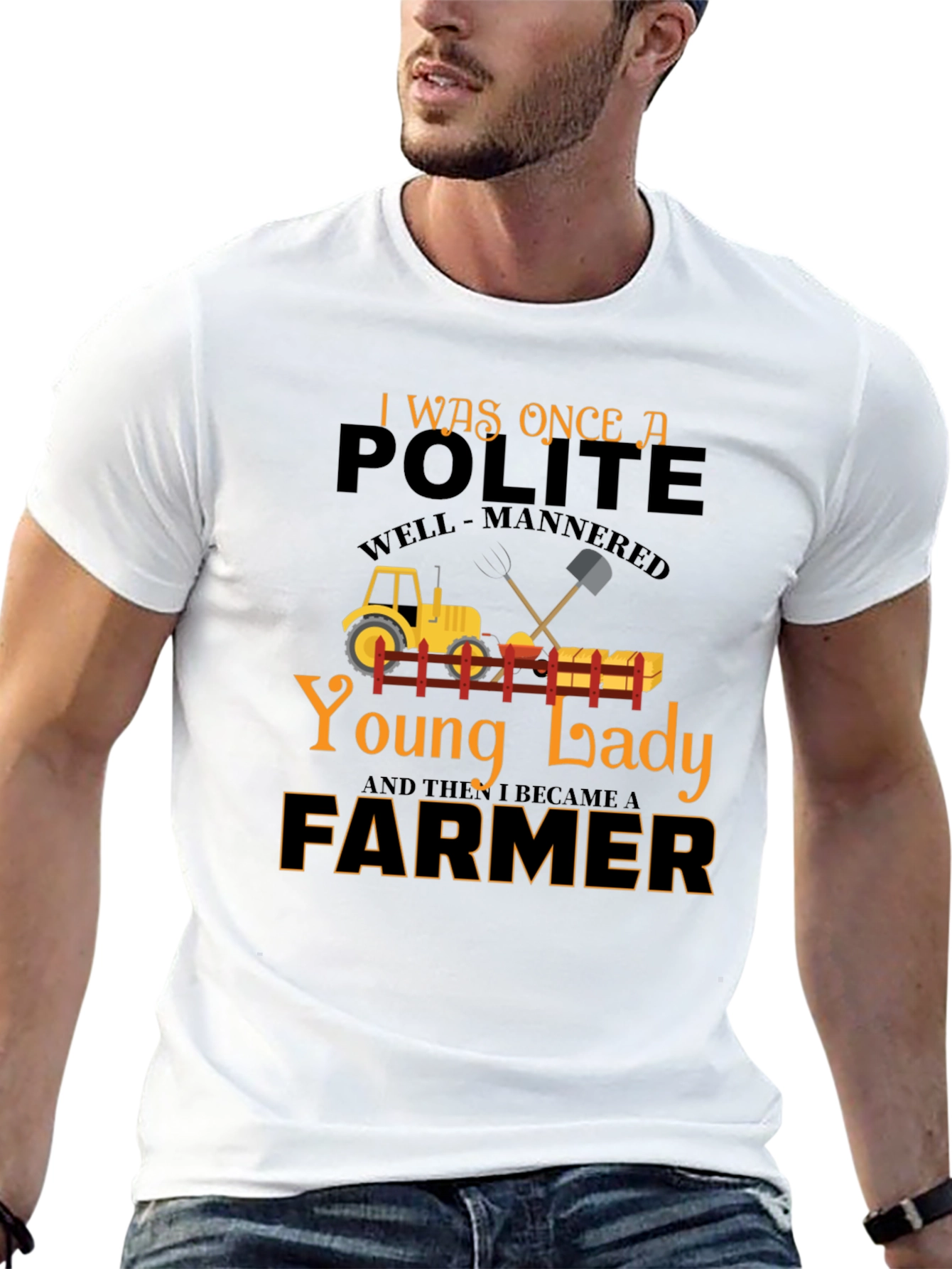 Farmer Lady T-Shirt - Polite Well-Mannered Young Lady