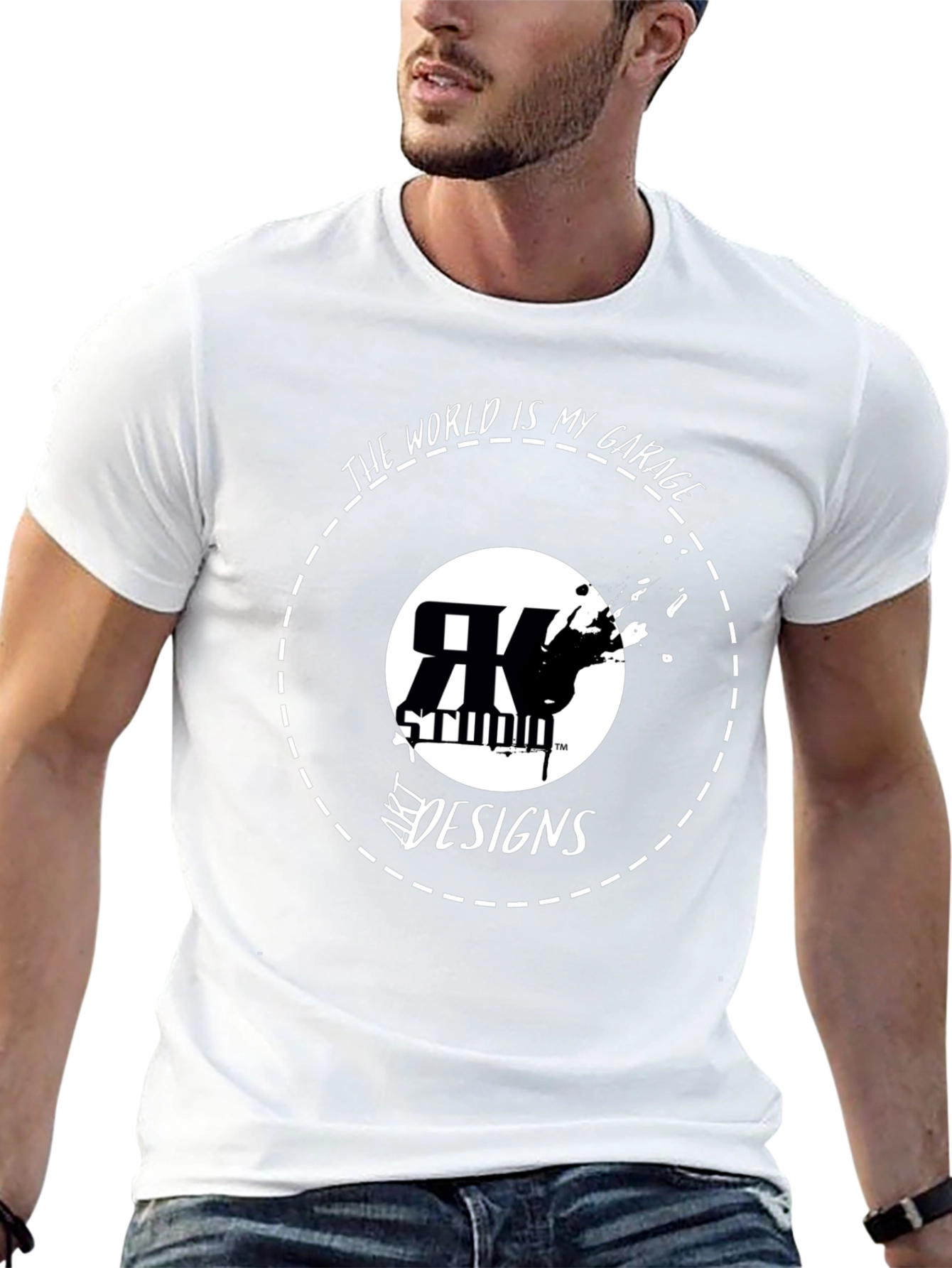 RK Studio Art Designs Black Graphic T-Shirt