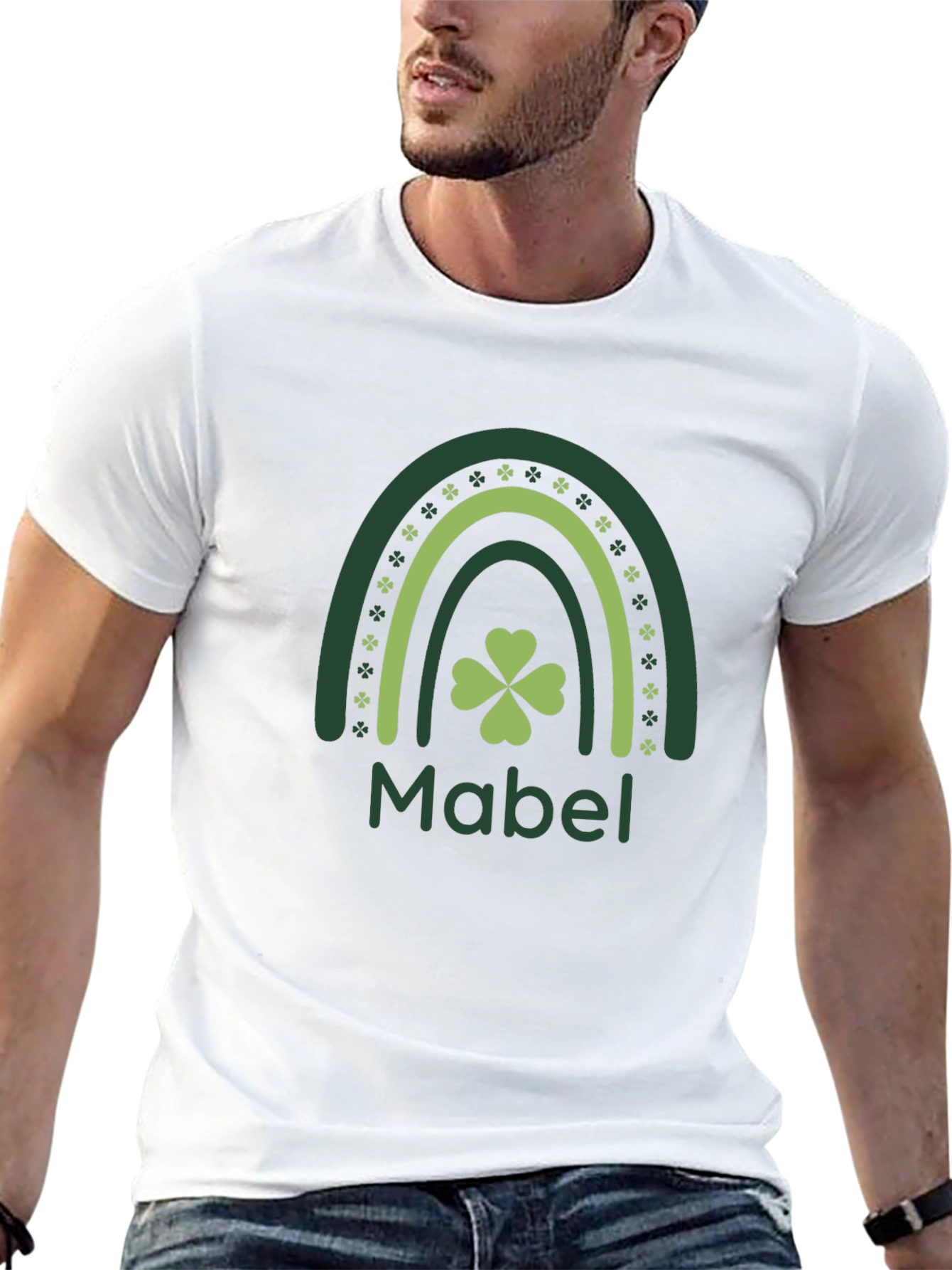 Mabels St. Patricks Day Clover Rainbow Tee