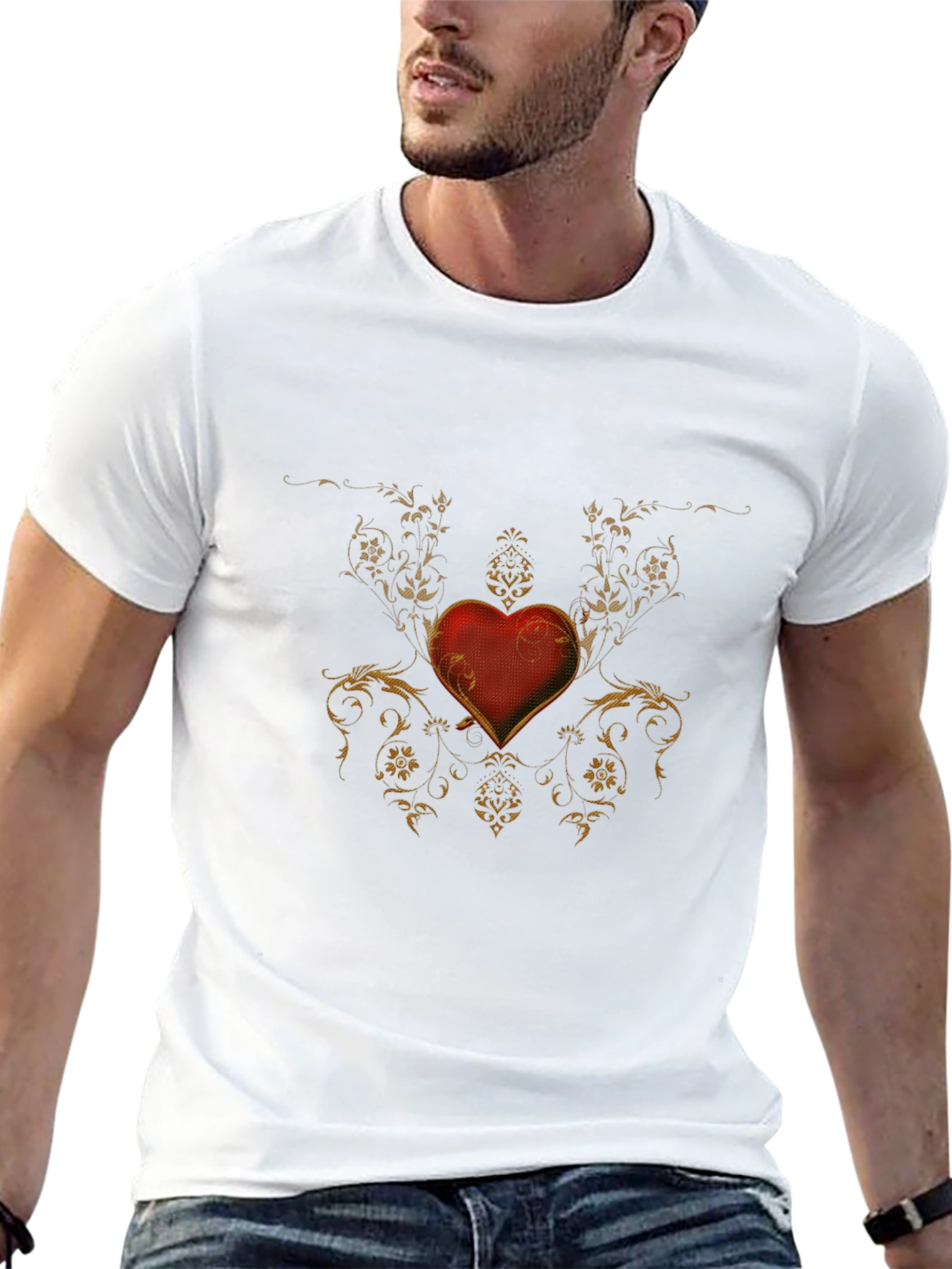 Heart & Flourish Graphic Black T-Shirt