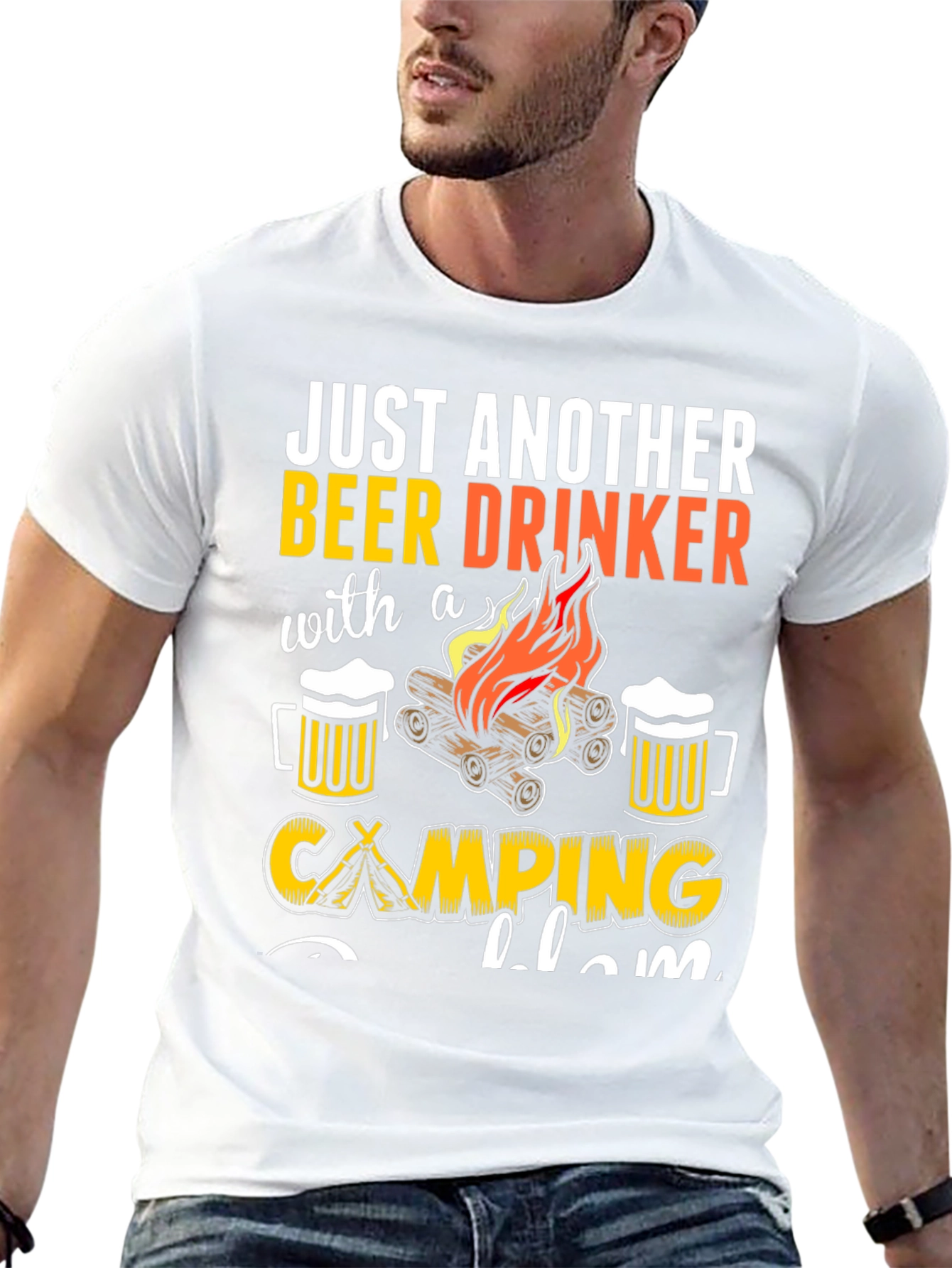 Beer Drinker Camping T-Shirt