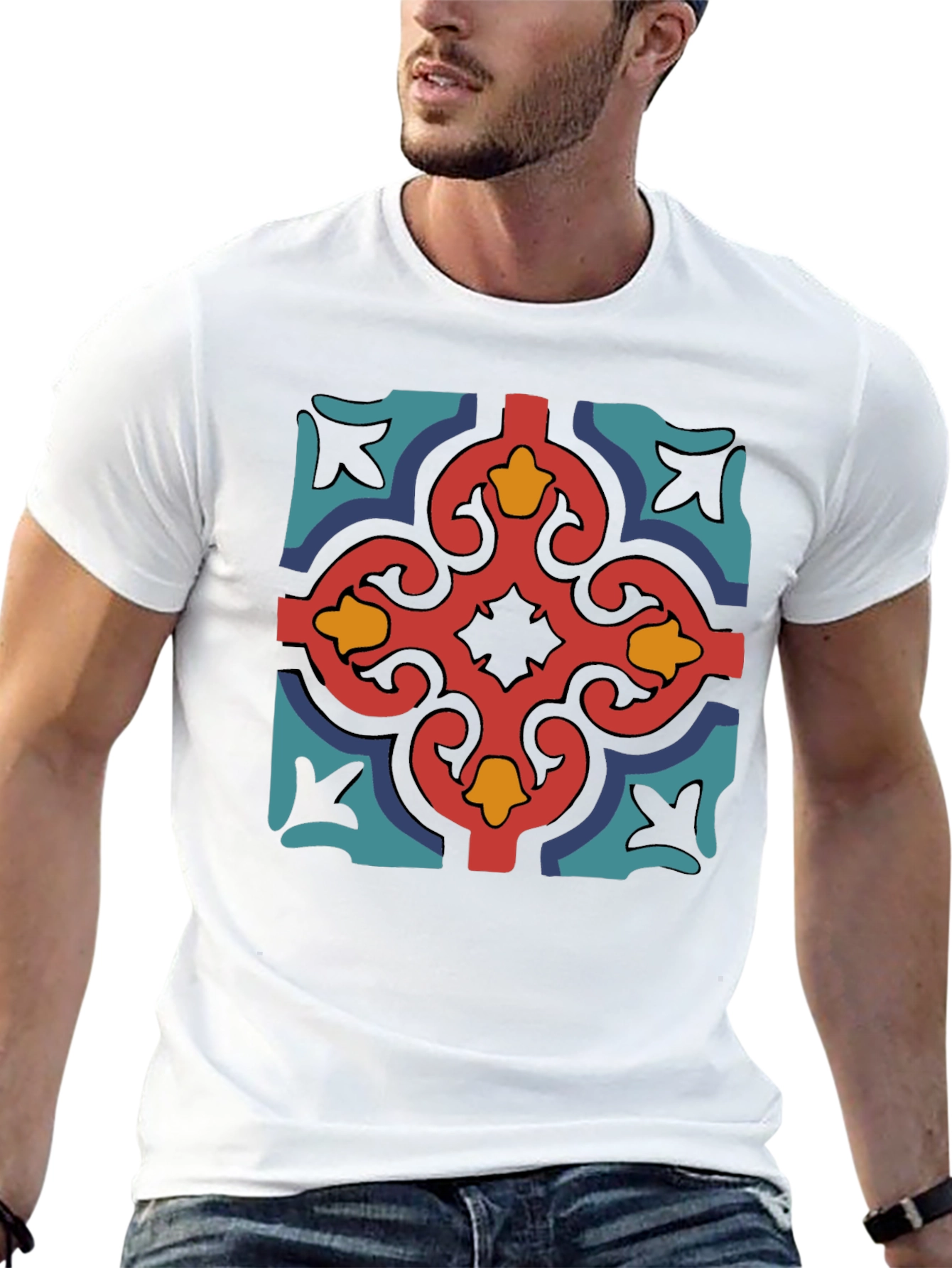 Geometric Pattern T-Shirt - Unique Design