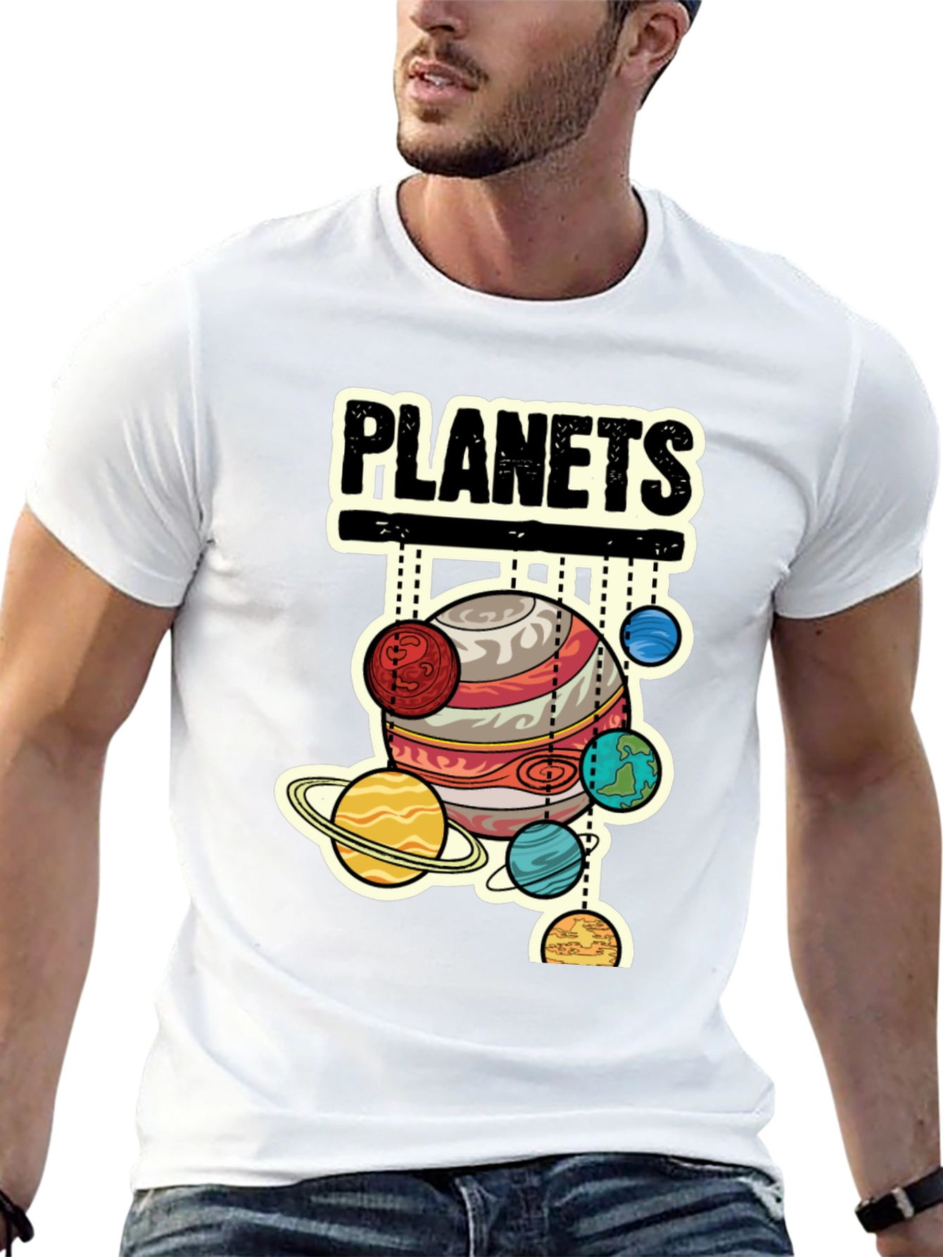 Planets Graphic T-Shirt - Space Lover Tee