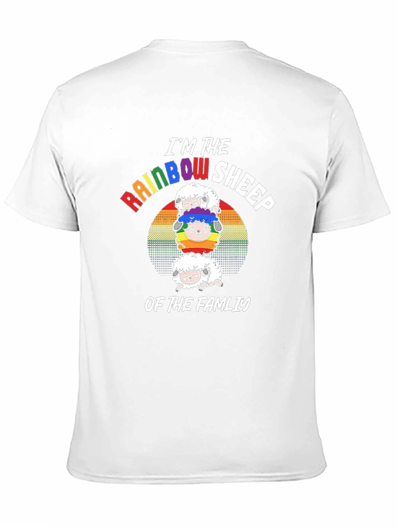 Rainbow Sheep Family LGBTQ+ Pride T-Shirt