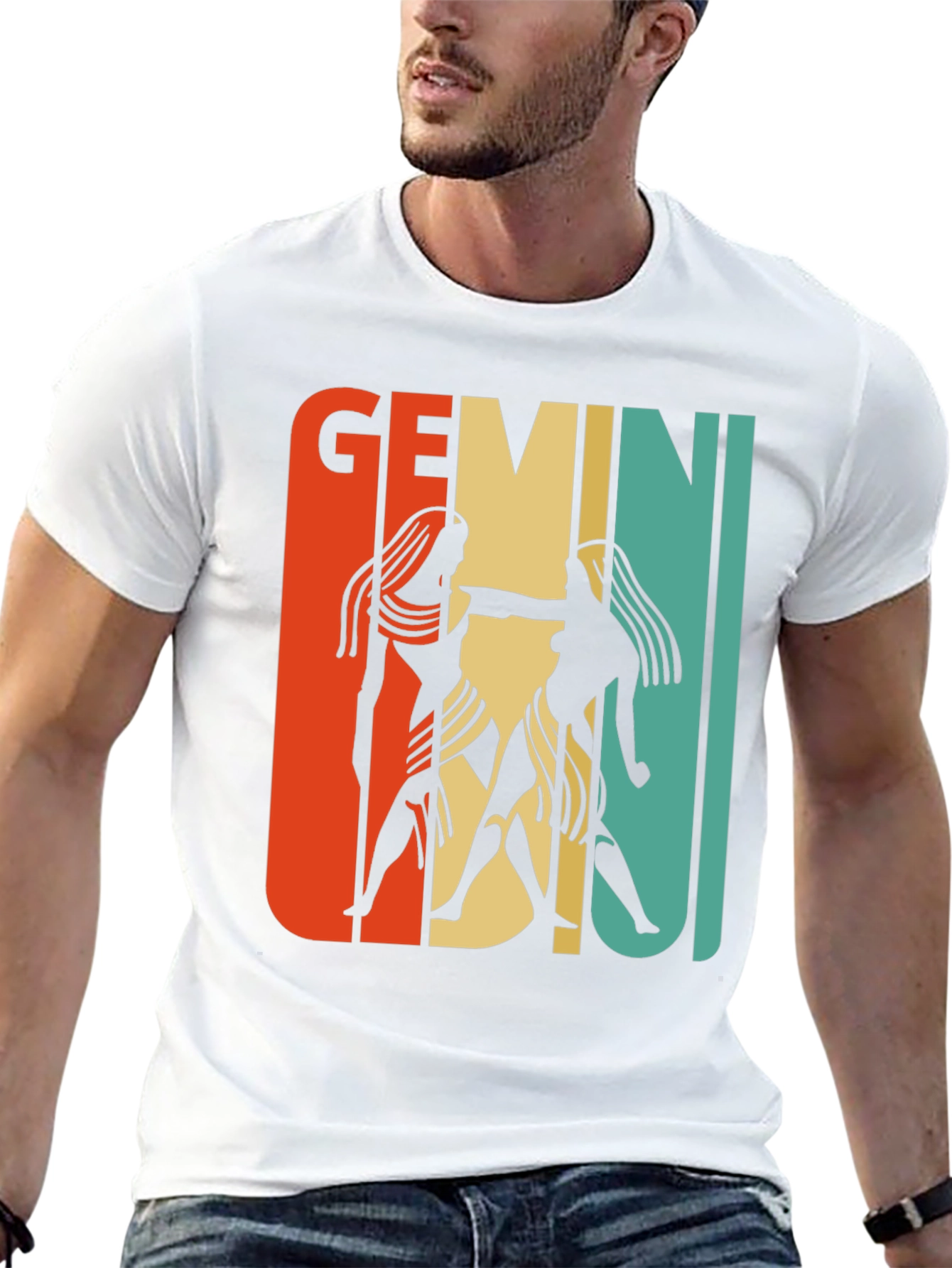 Retro Gemini Zodiac Graphic T-Shirt