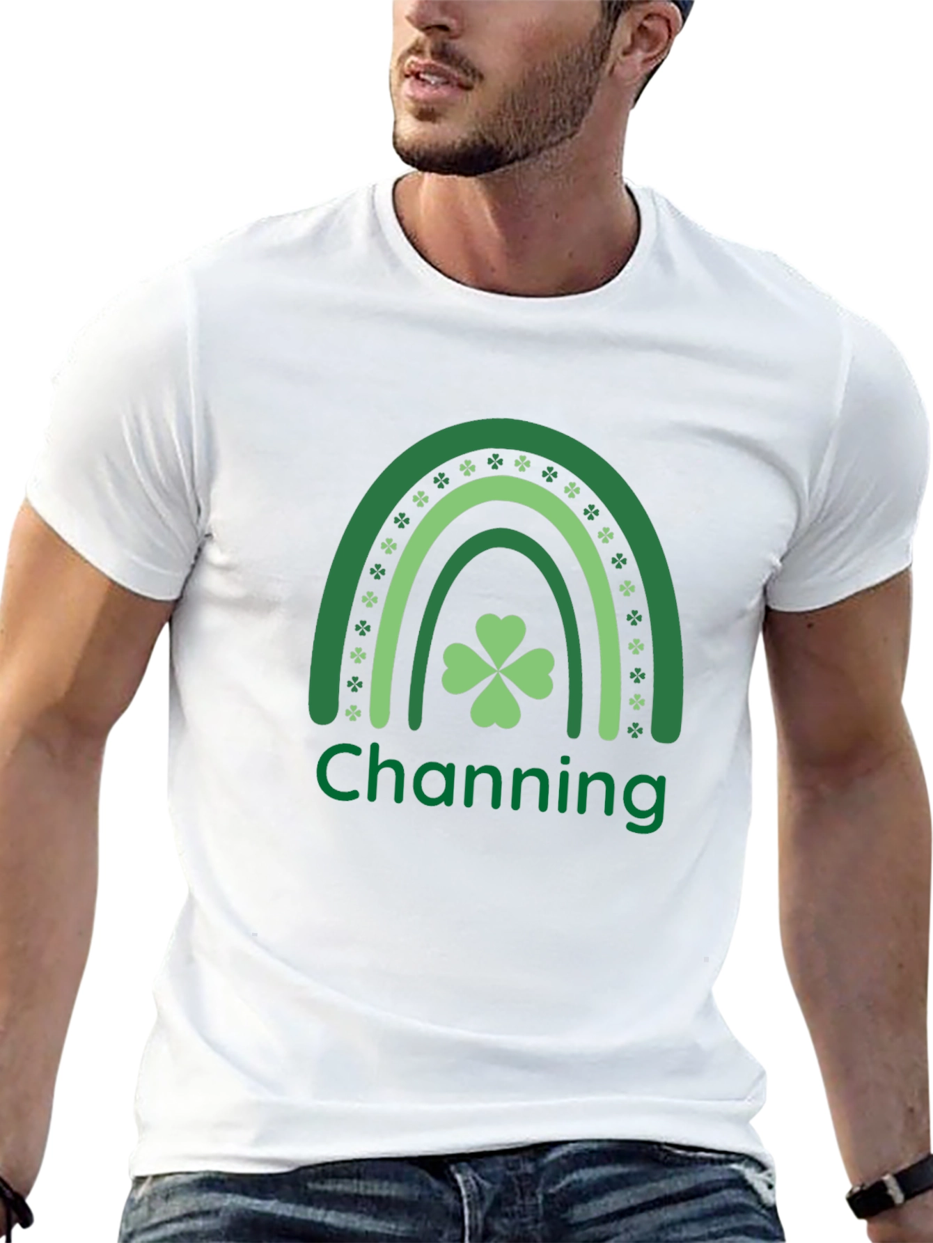Channing St. Patricks Day Rainbow Shamrock T-Shirt