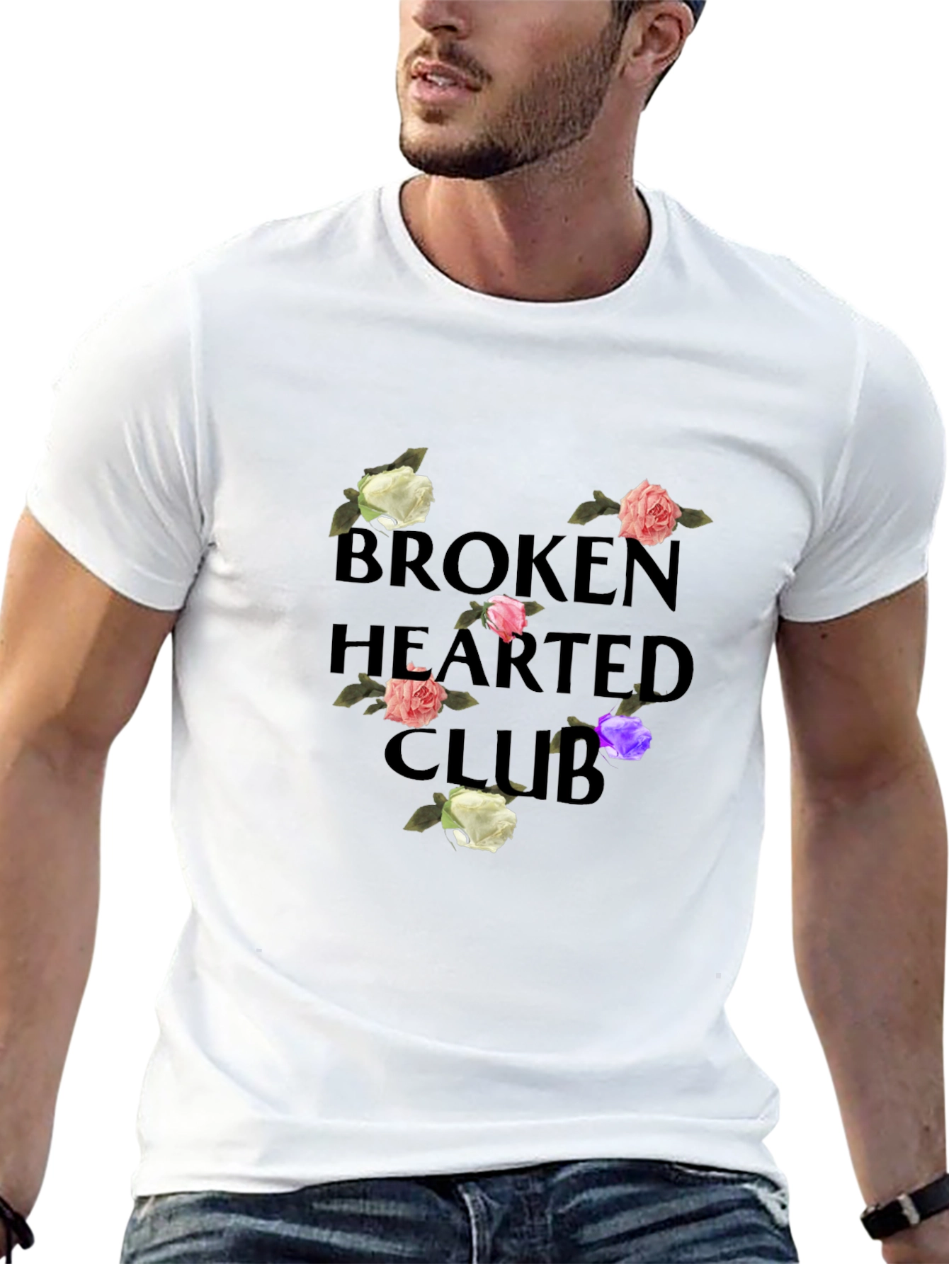 Broken Hearted Club Graphic Tee - Black