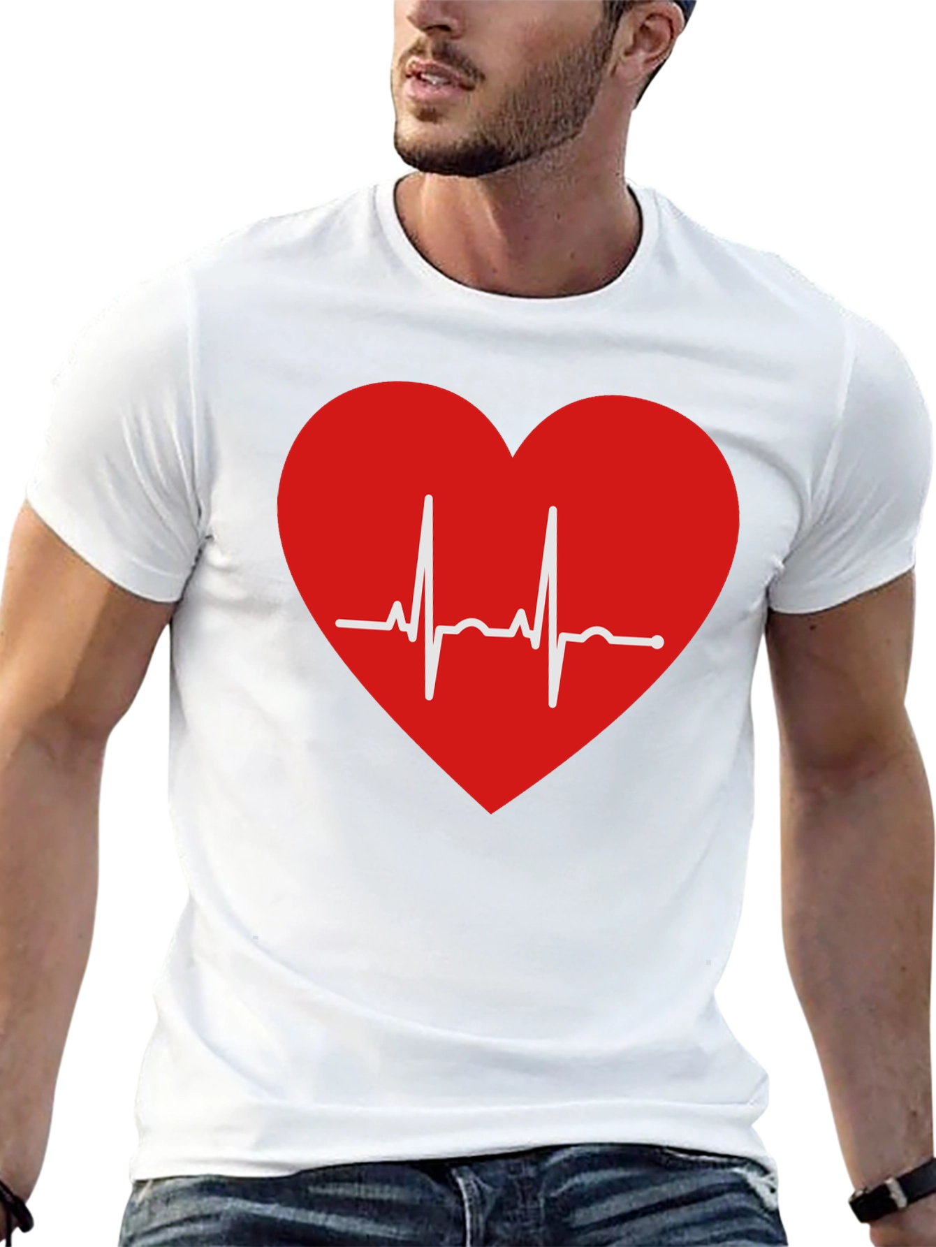 Heartbeat Graphic Tee - Stylish & Comfortable