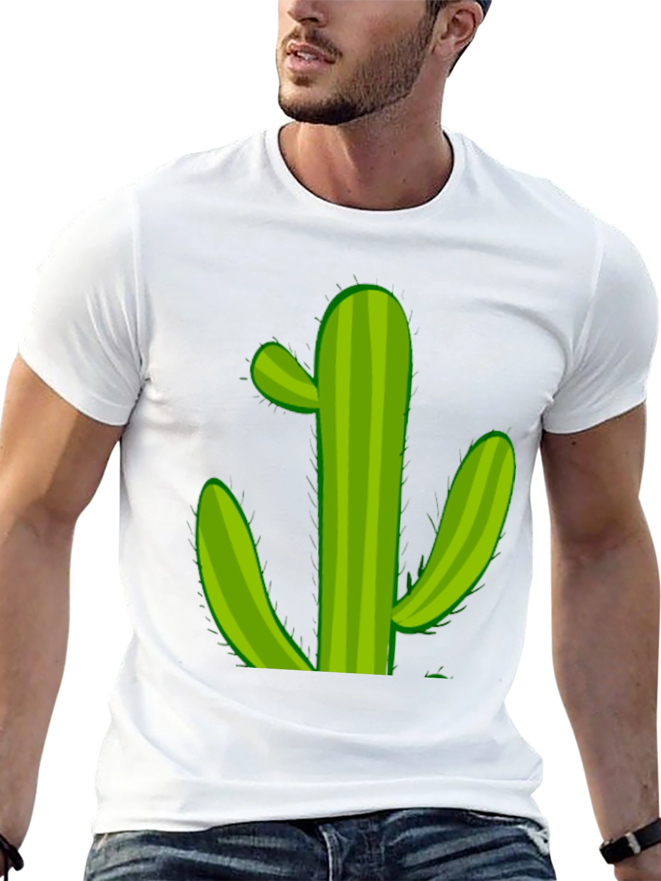 Cactus Graphic T-Shirt - Black Cotton Tee