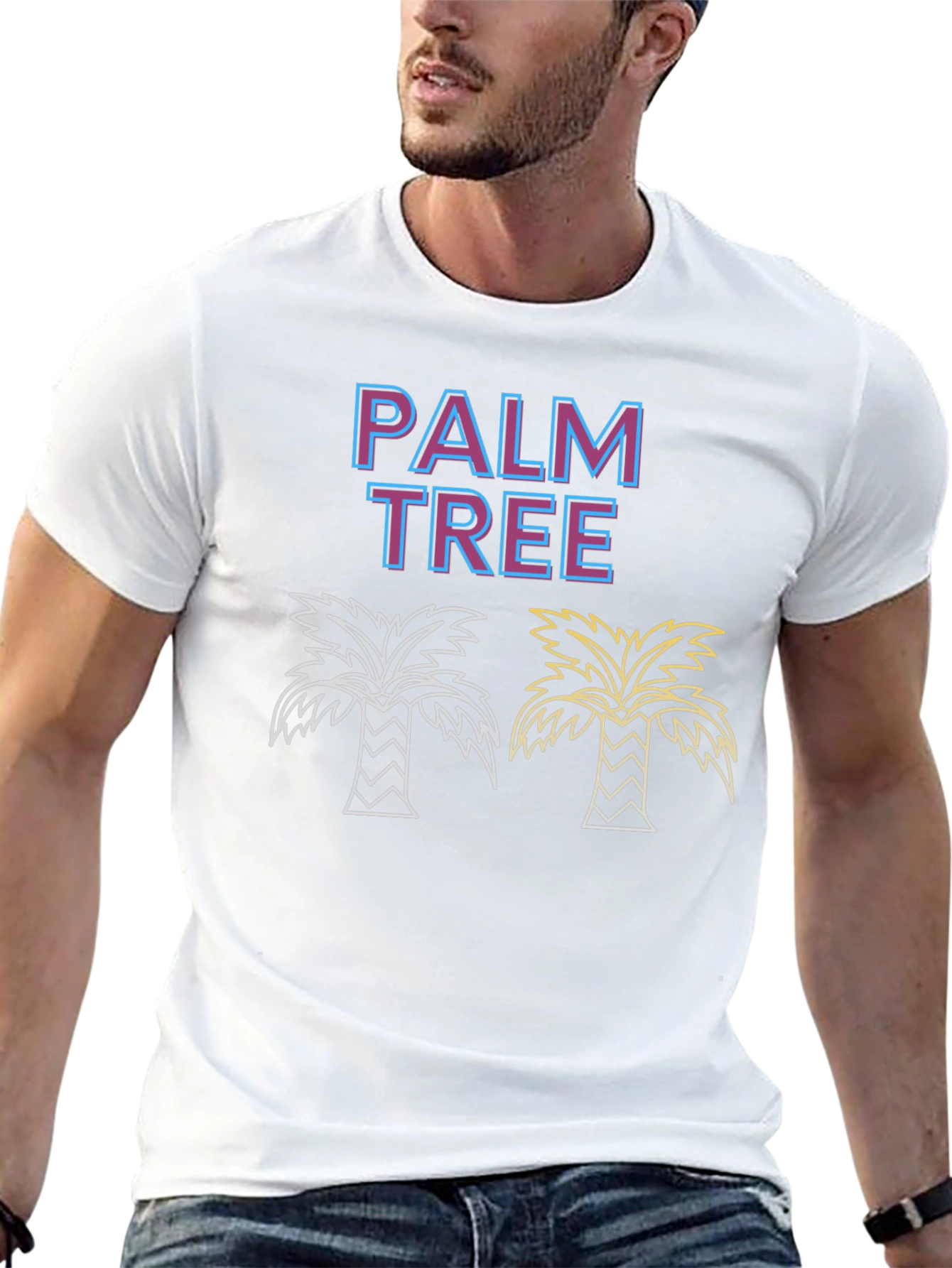 Palm Tree Graphic Tee - Tropical Summer Vibes