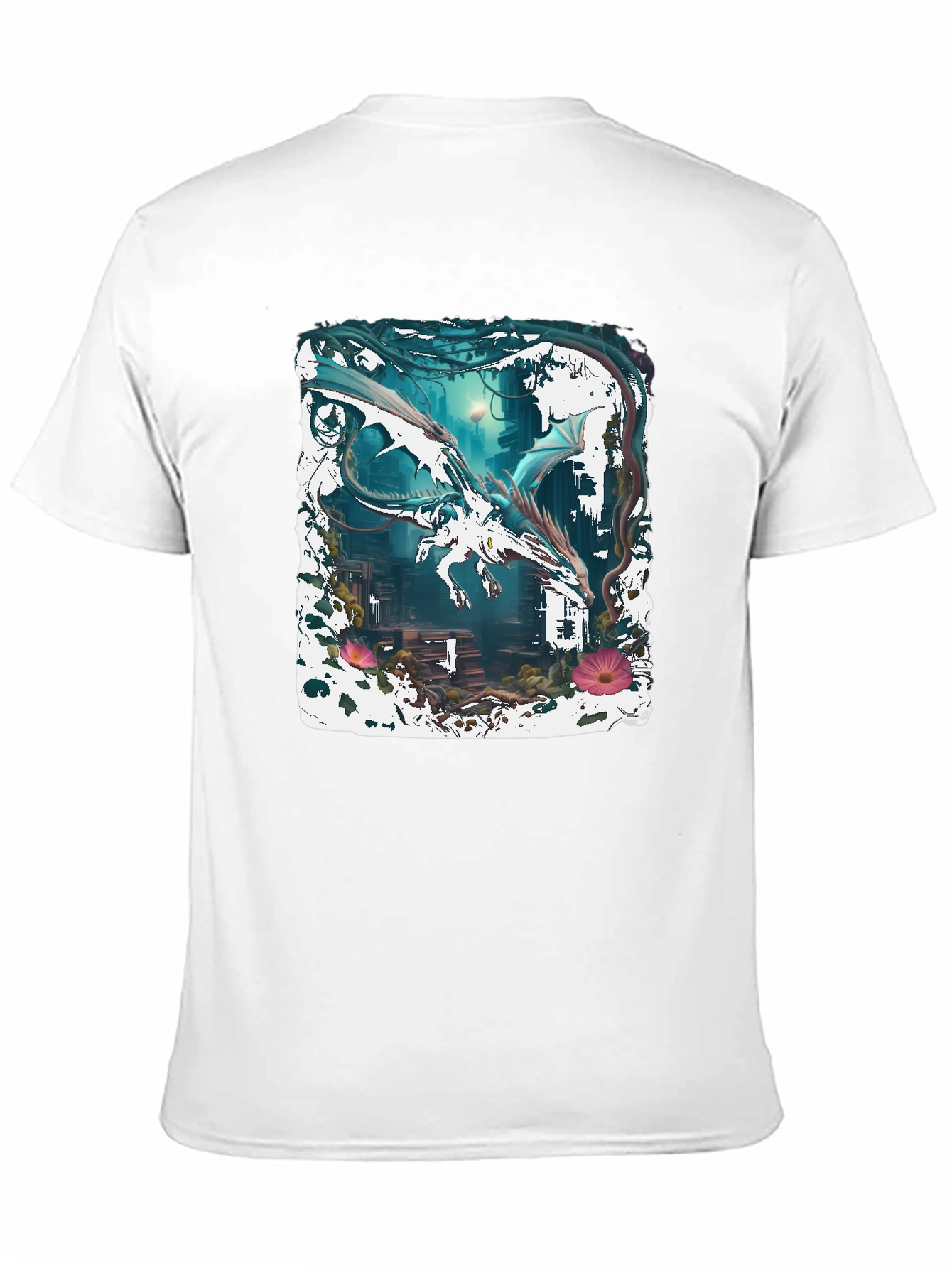 Dragon Art Graphic Tee - Fantasy Creature Shirt