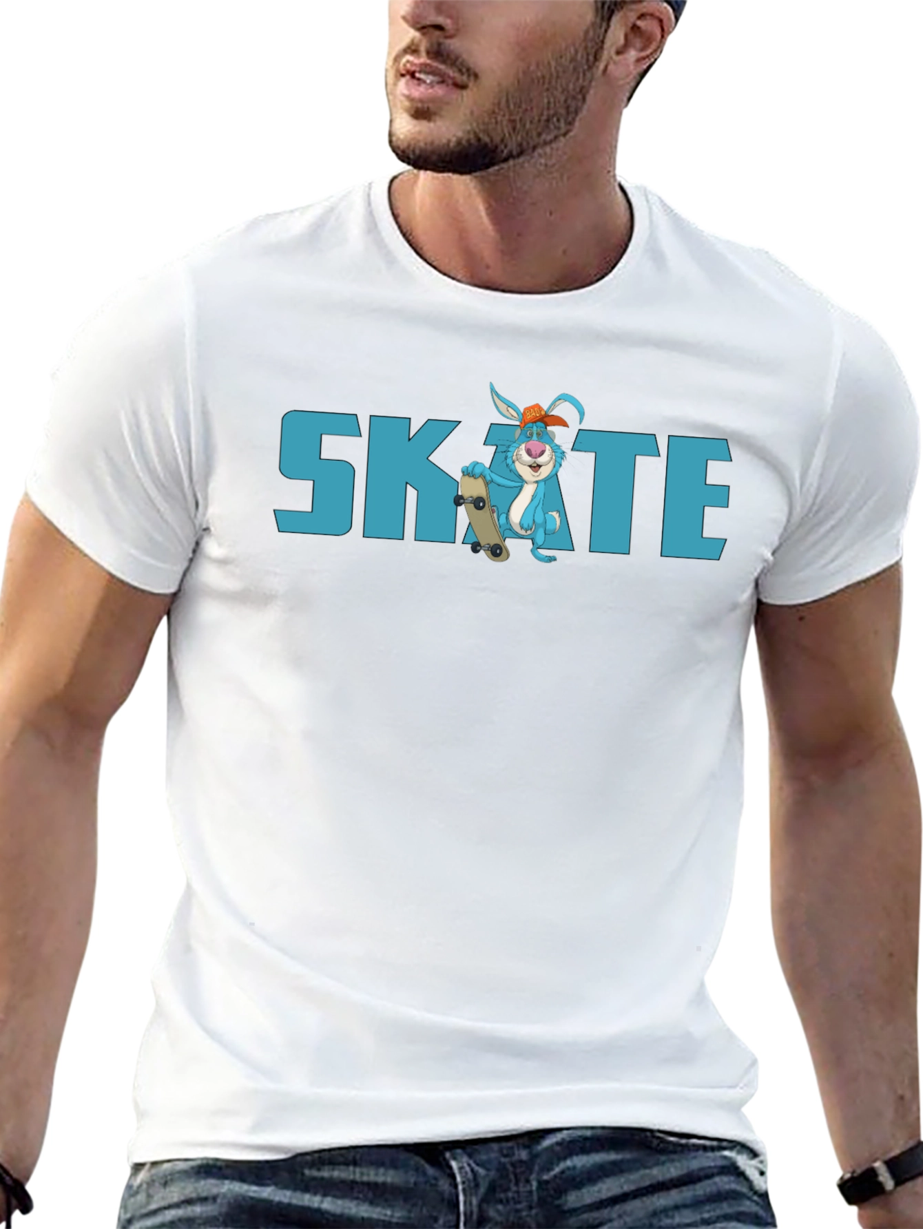 Skate Bunny T-Shirt - Black Cotton Tee