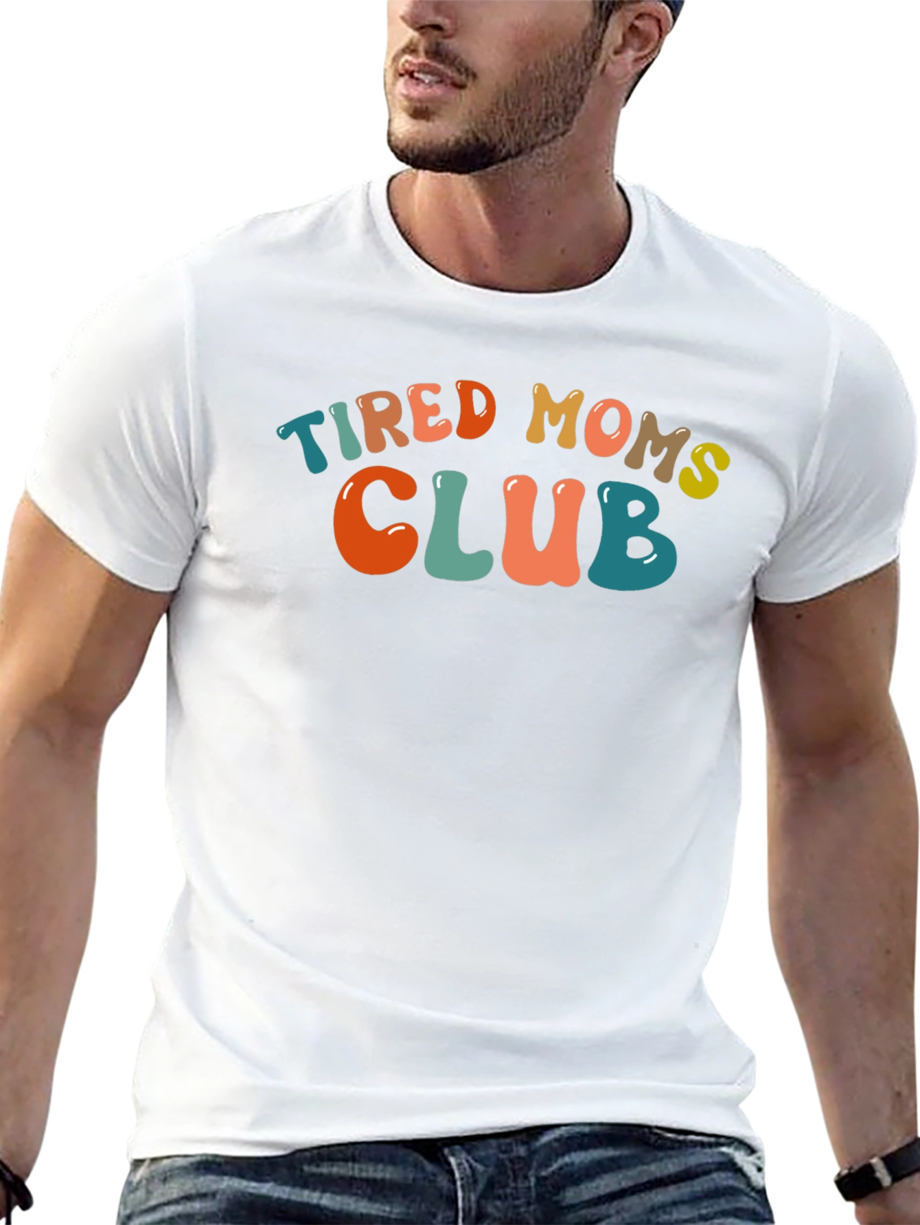 Tired Moms Club Graphic Tee - Trendy Comfort