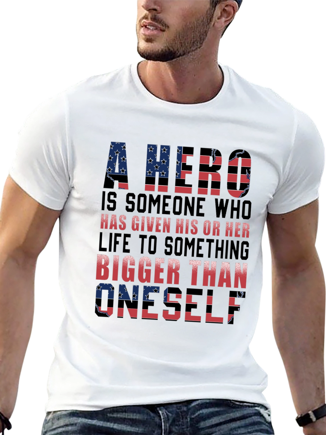 Patriotic Hero T-Shirt - American Flag Design