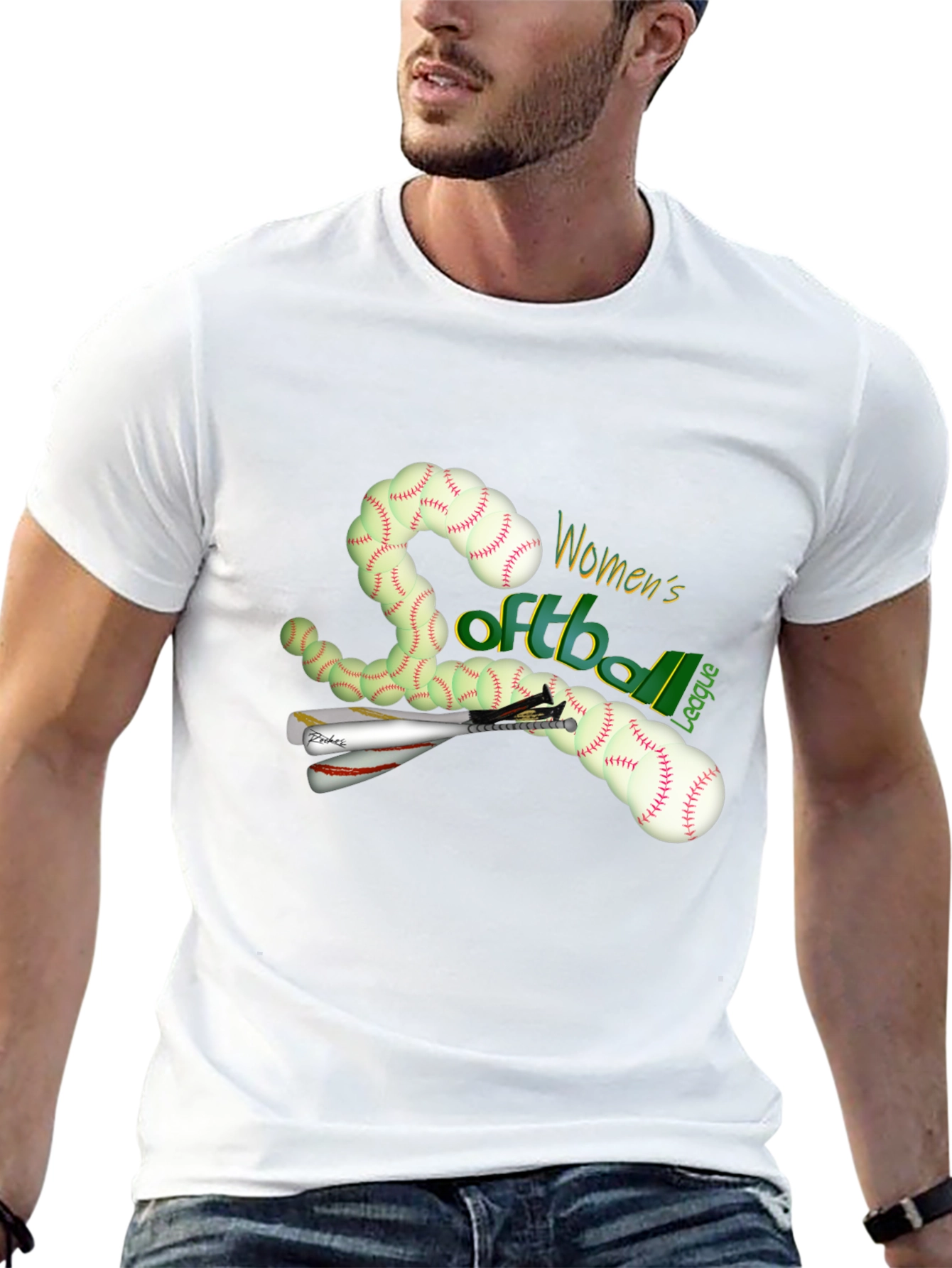 Womens Softball League Graphic Tee