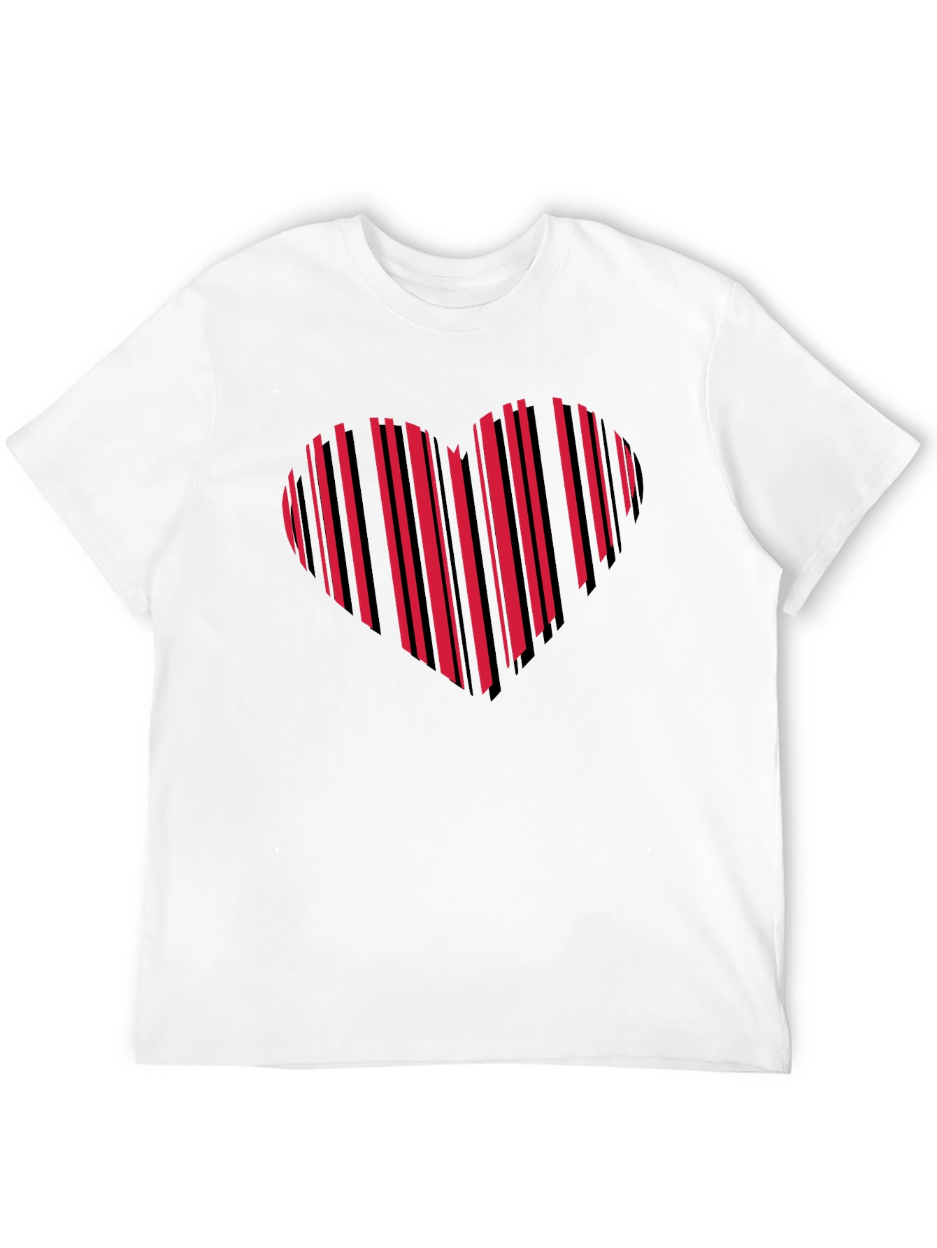 Heart Barcode Graphic Tee - Black