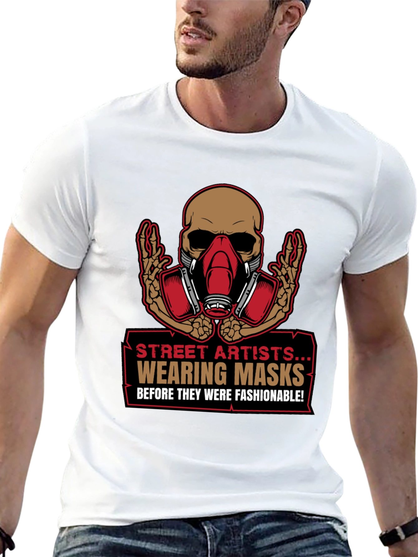 Street Artist Mask T-Shirt - Edgy Graphic Tee