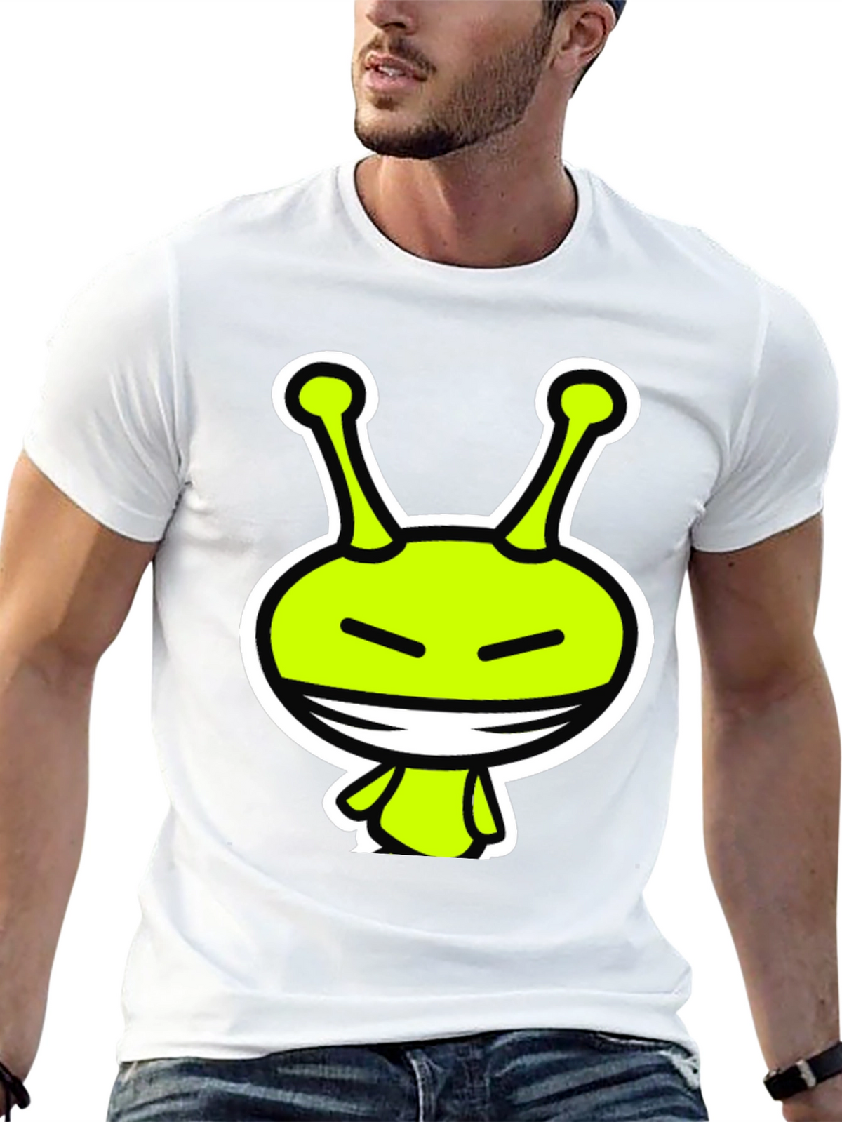Alien Graphic Tee - Black Crewneck T-Shirt