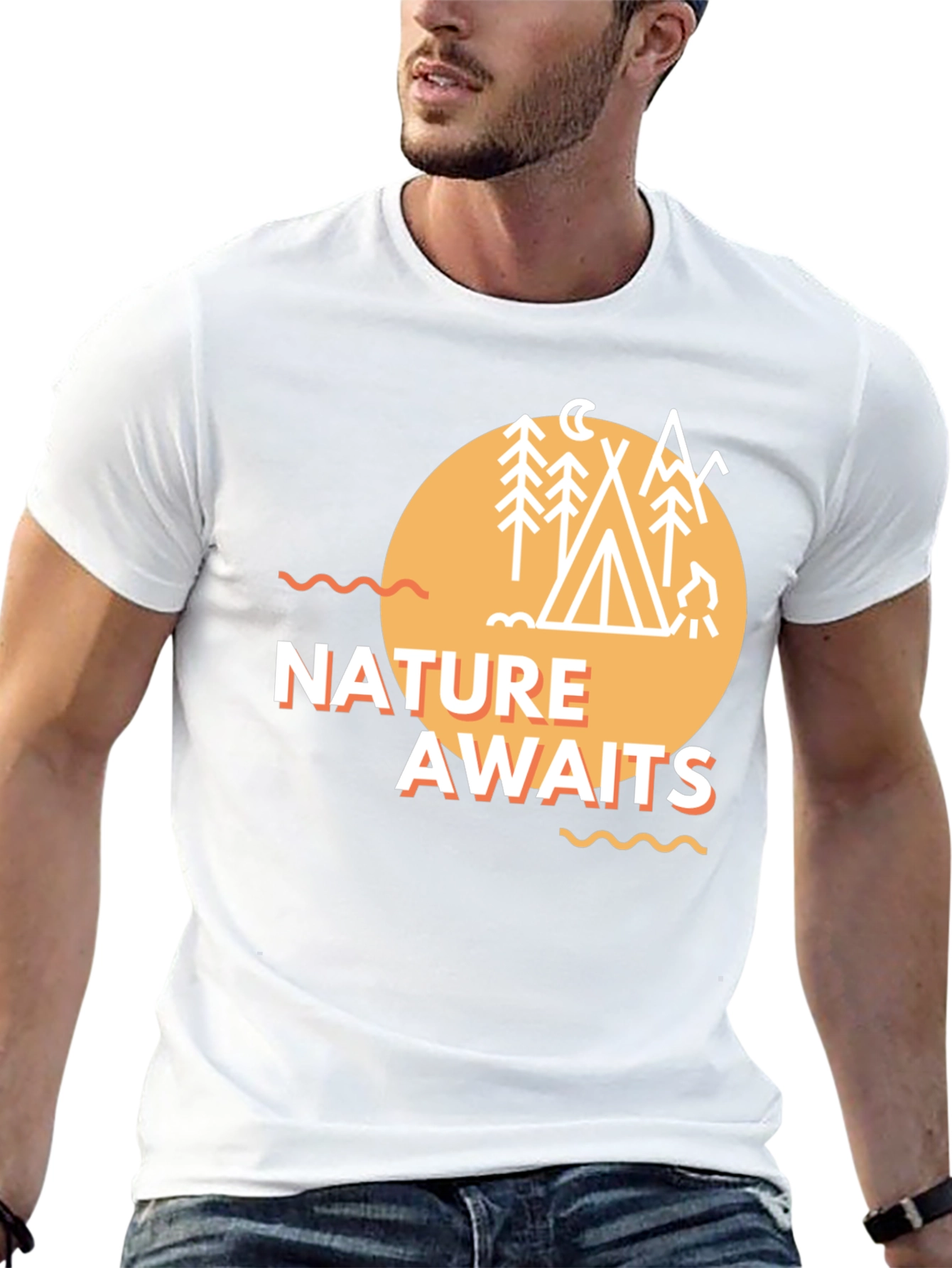Nature Awaits Graphic Tee - Camping Adventure T-Shirt