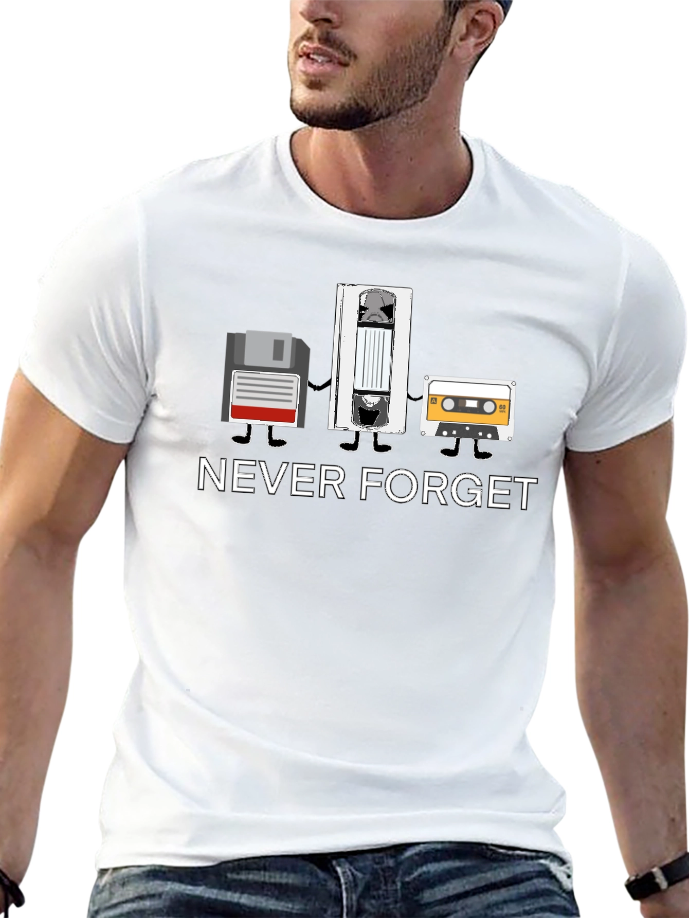 Retro Media T-Shirt - Never Forget Tech