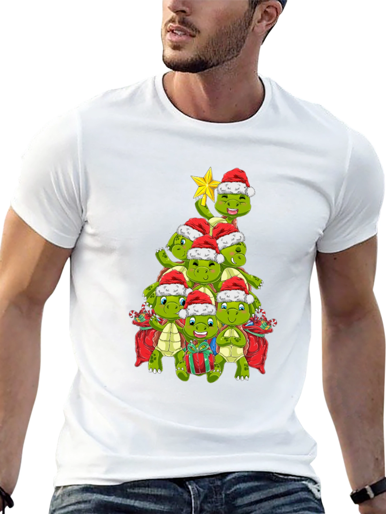 Christmas Turtle Tree Shirt