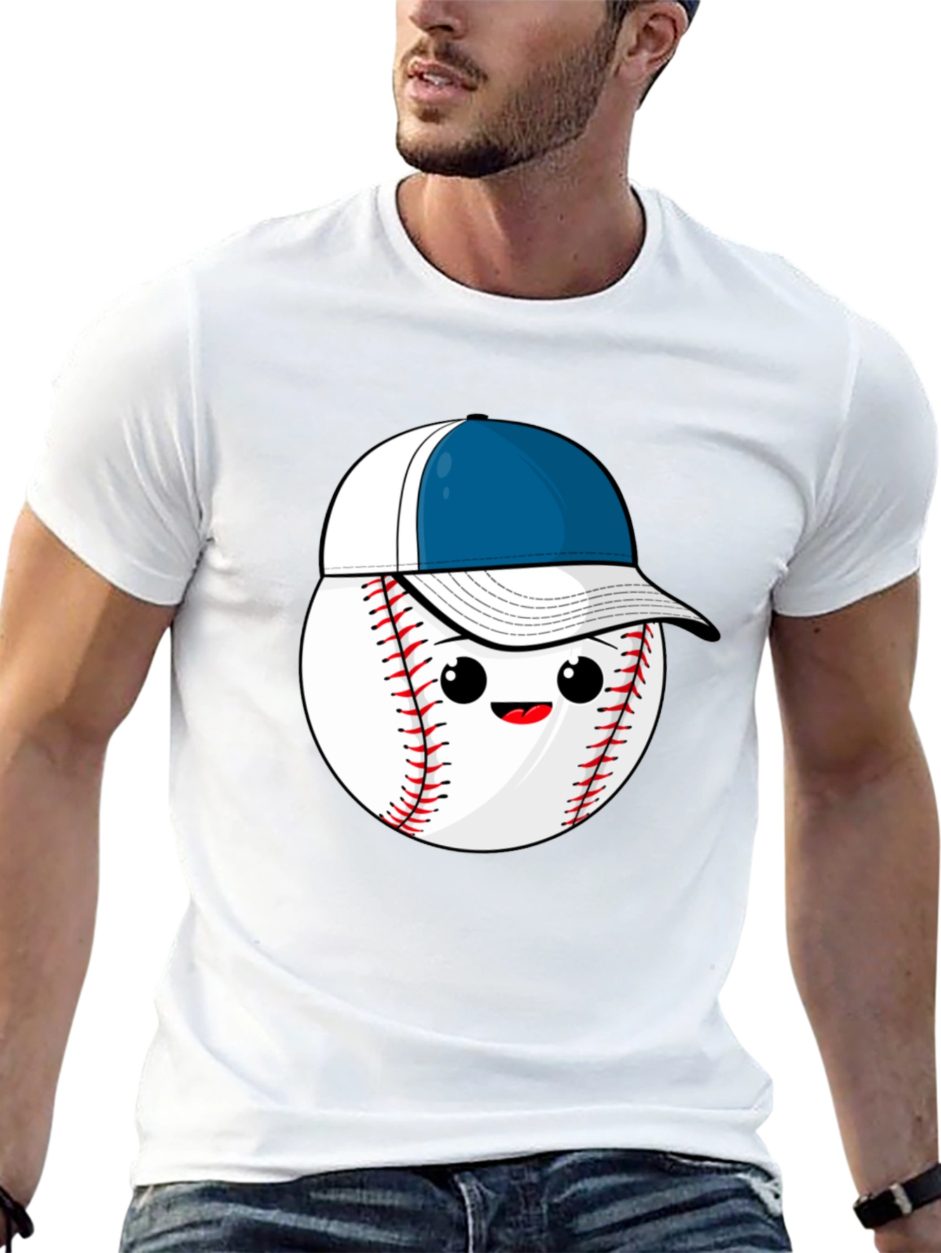 Baseball with Hat Graphic Tee