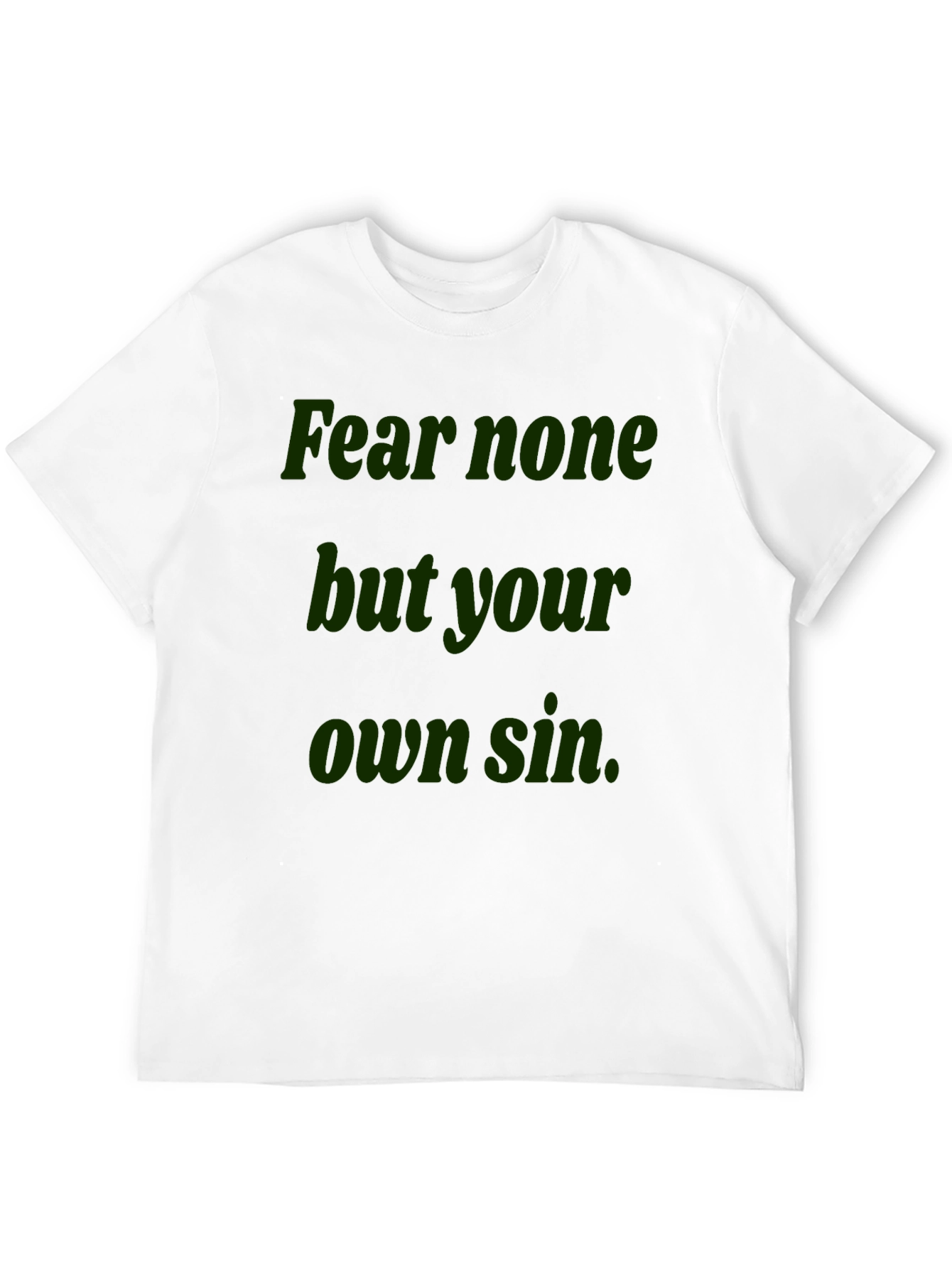 Fear None Graphic Tee - Black Cotton T-Shirt