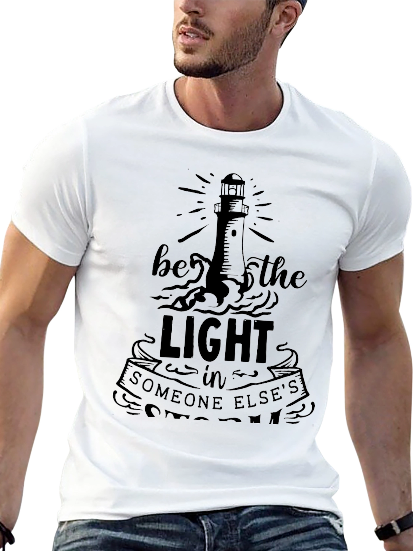 Be the Light Graphic Tee - Positive Message T-Shirt