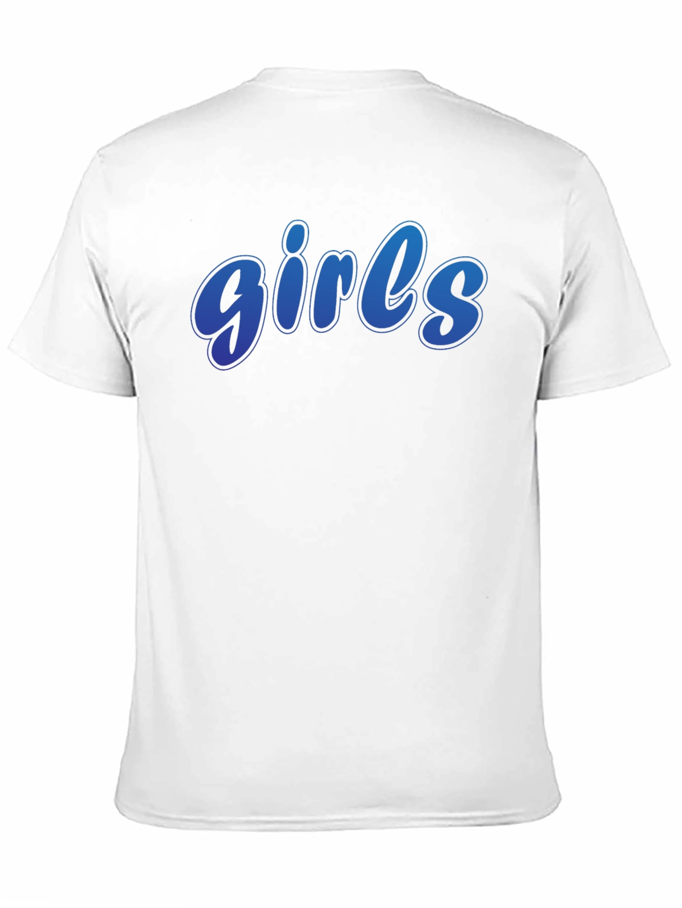 Mens Black T-Shirt with Gradient girls Graphic