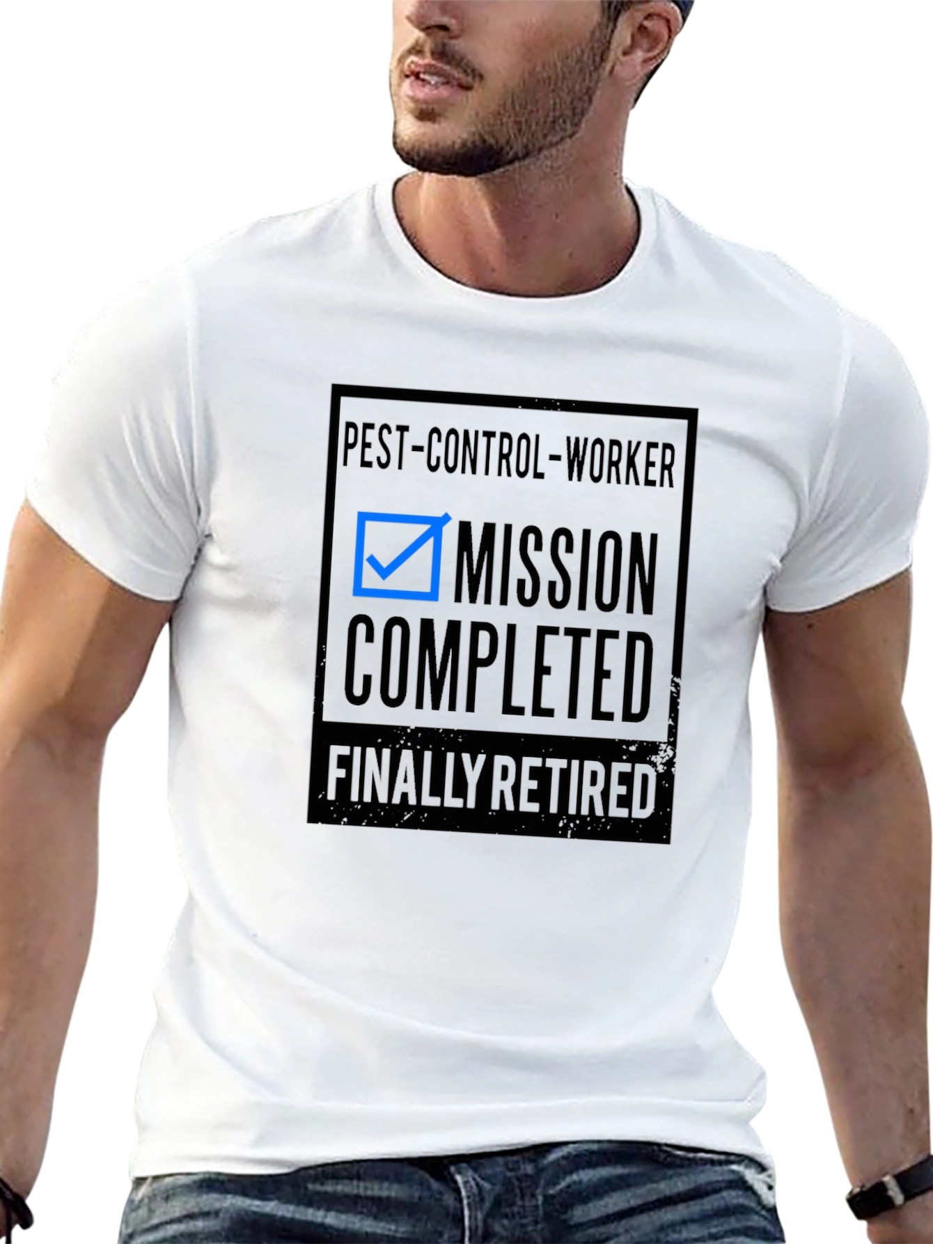 Pest Control Worker Mission Completed Retired T-Shirt