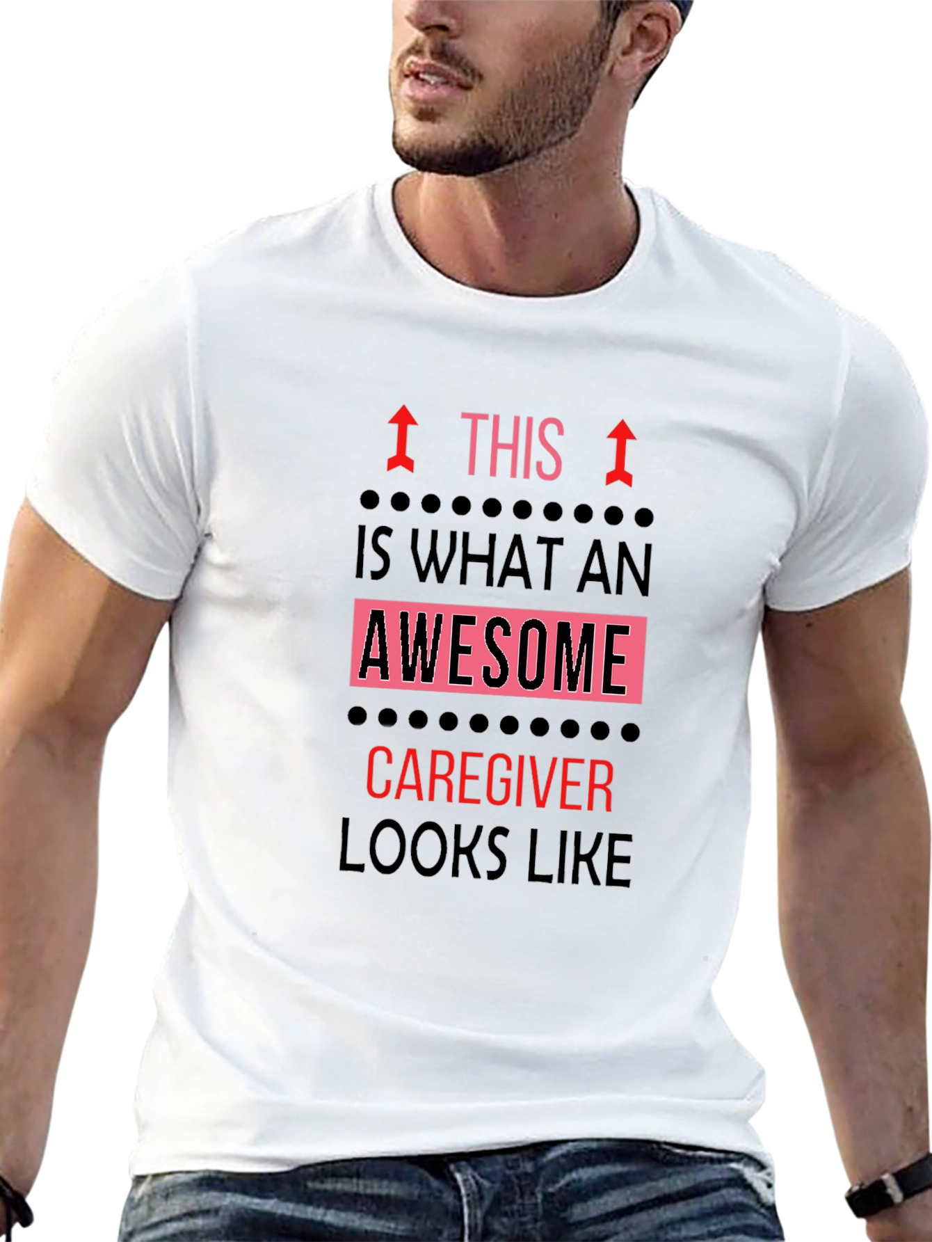 Awesome Caregiver T-Shirt - Black Graphic Tee