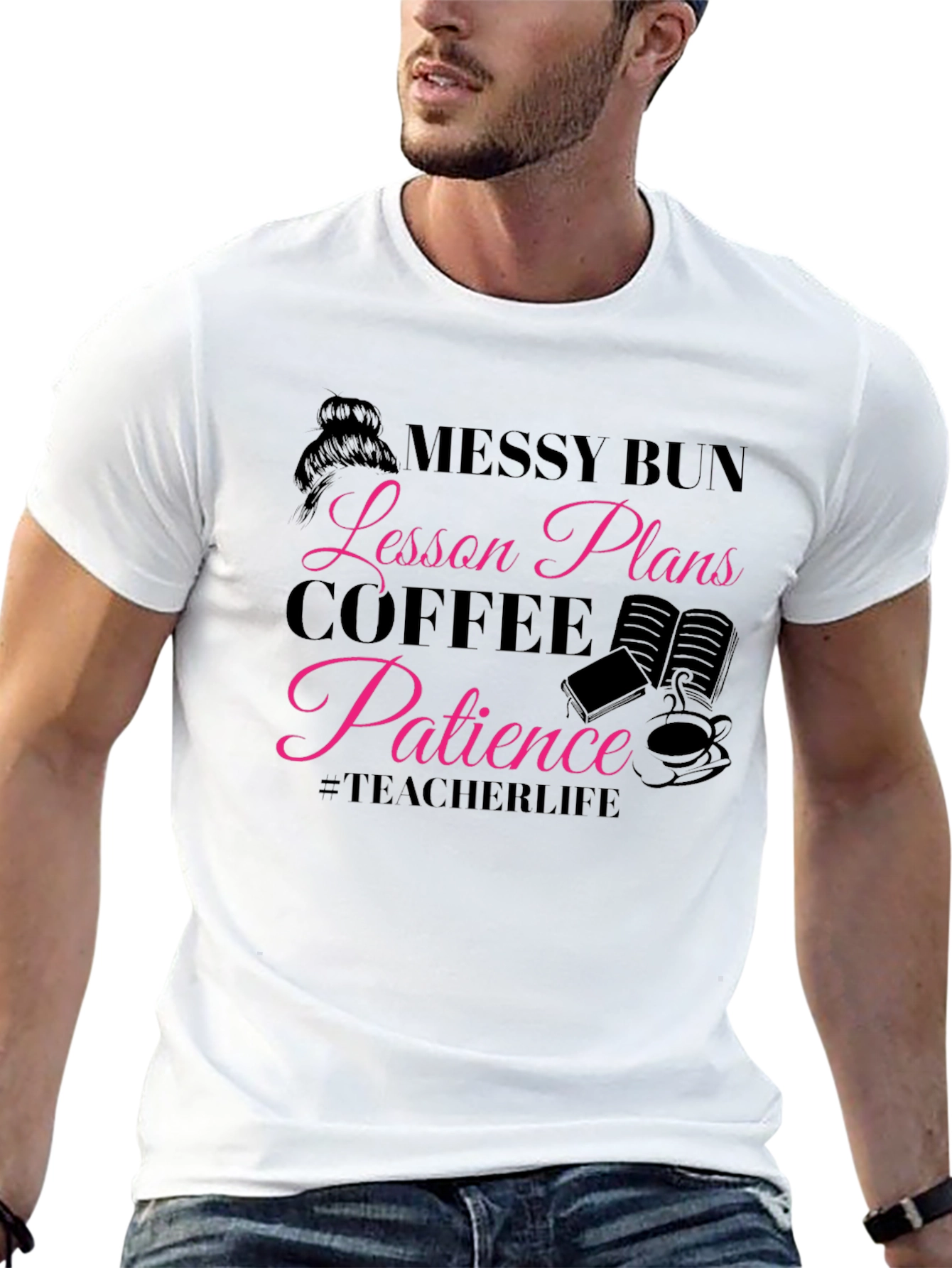Messy Bun Teacher Life T-Shirt