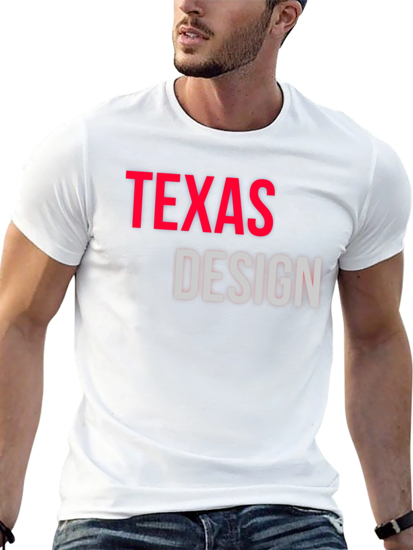 Texas Design Black Graphic Tee Shirt