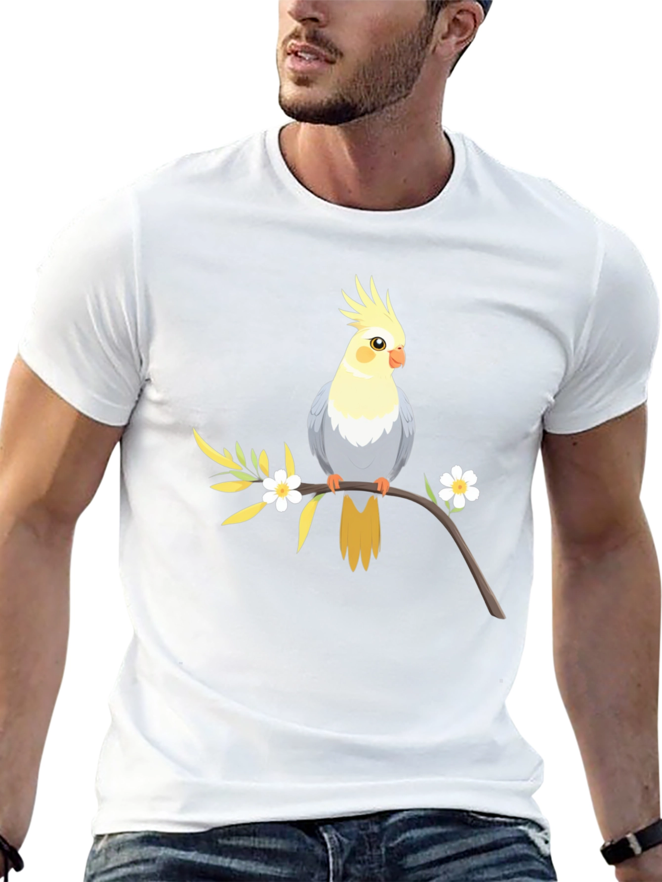 Cockatiel Bird T-Shirt - Graphic Print Tee