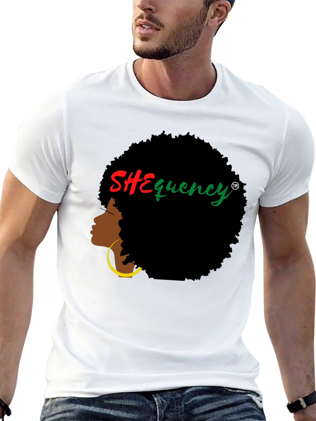 SHEquency Graphic T-Shirt - Afro Hair Style