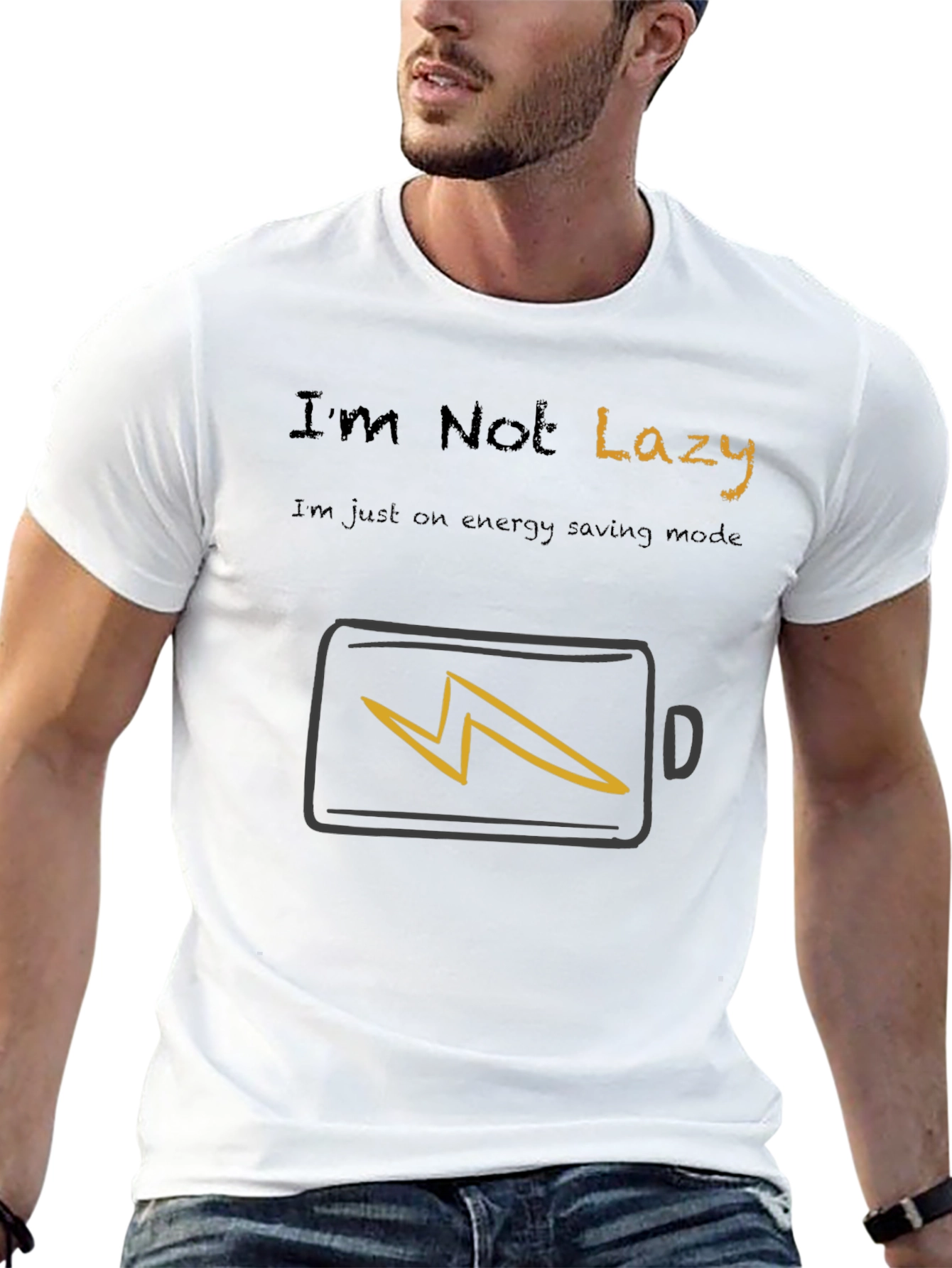Energy Saving Mode T-Shirt - Funny Lazy Graphic Tee