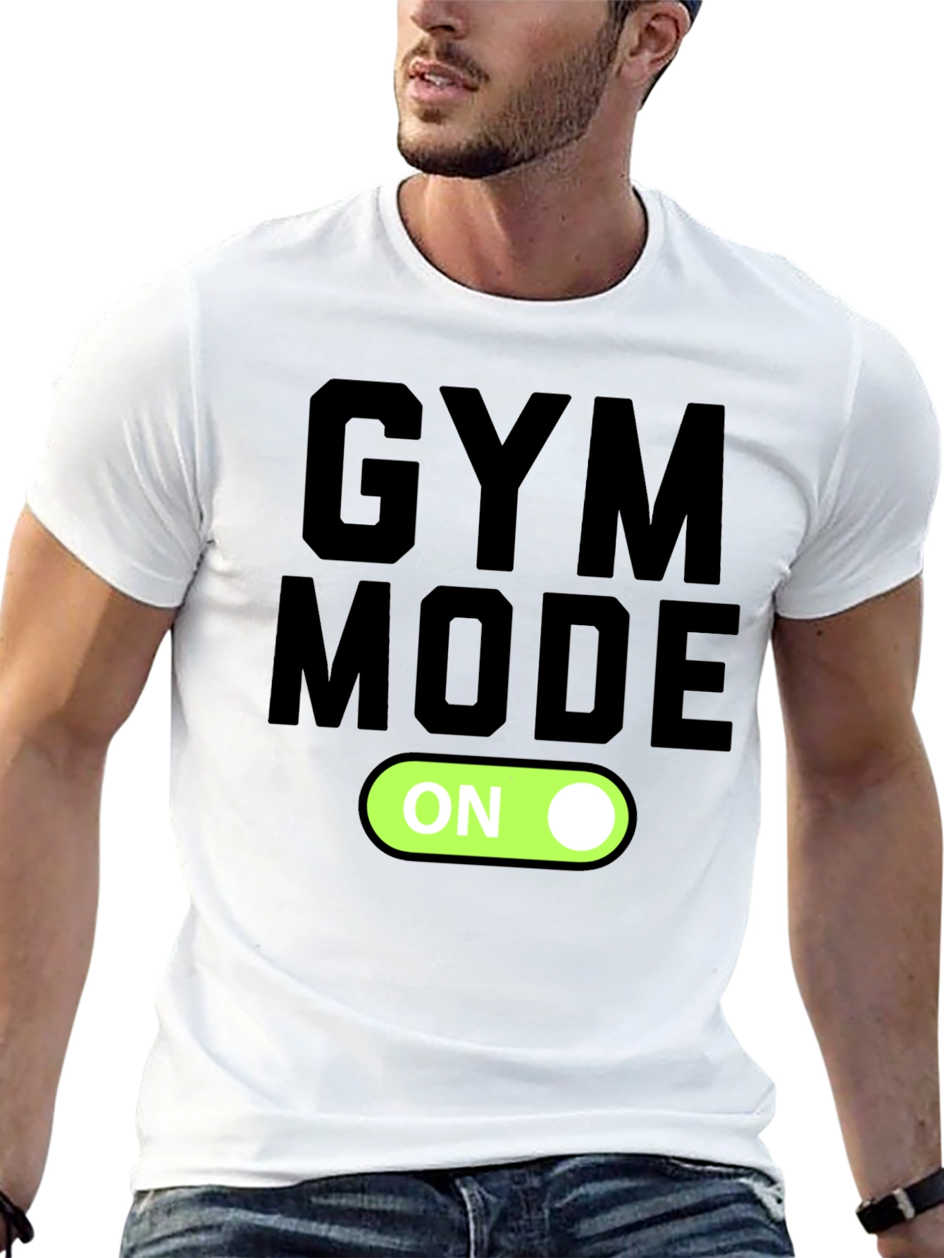 Gym Mode On Graphic T-Shirt - Black