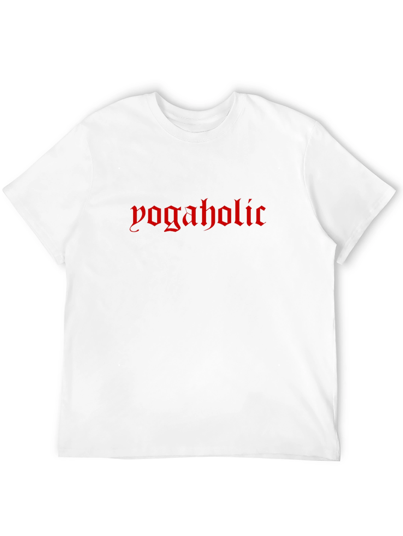 Yogaholic Gothic Text Black T-Shirt