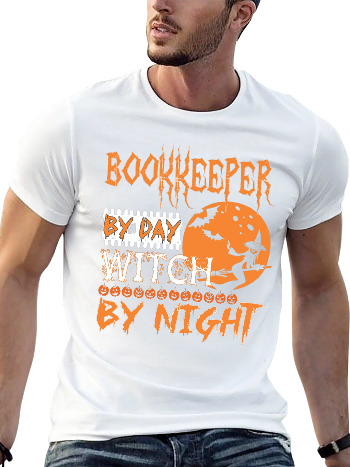 Bookkeeper by Day Witch by Night Halloween T-Shirt