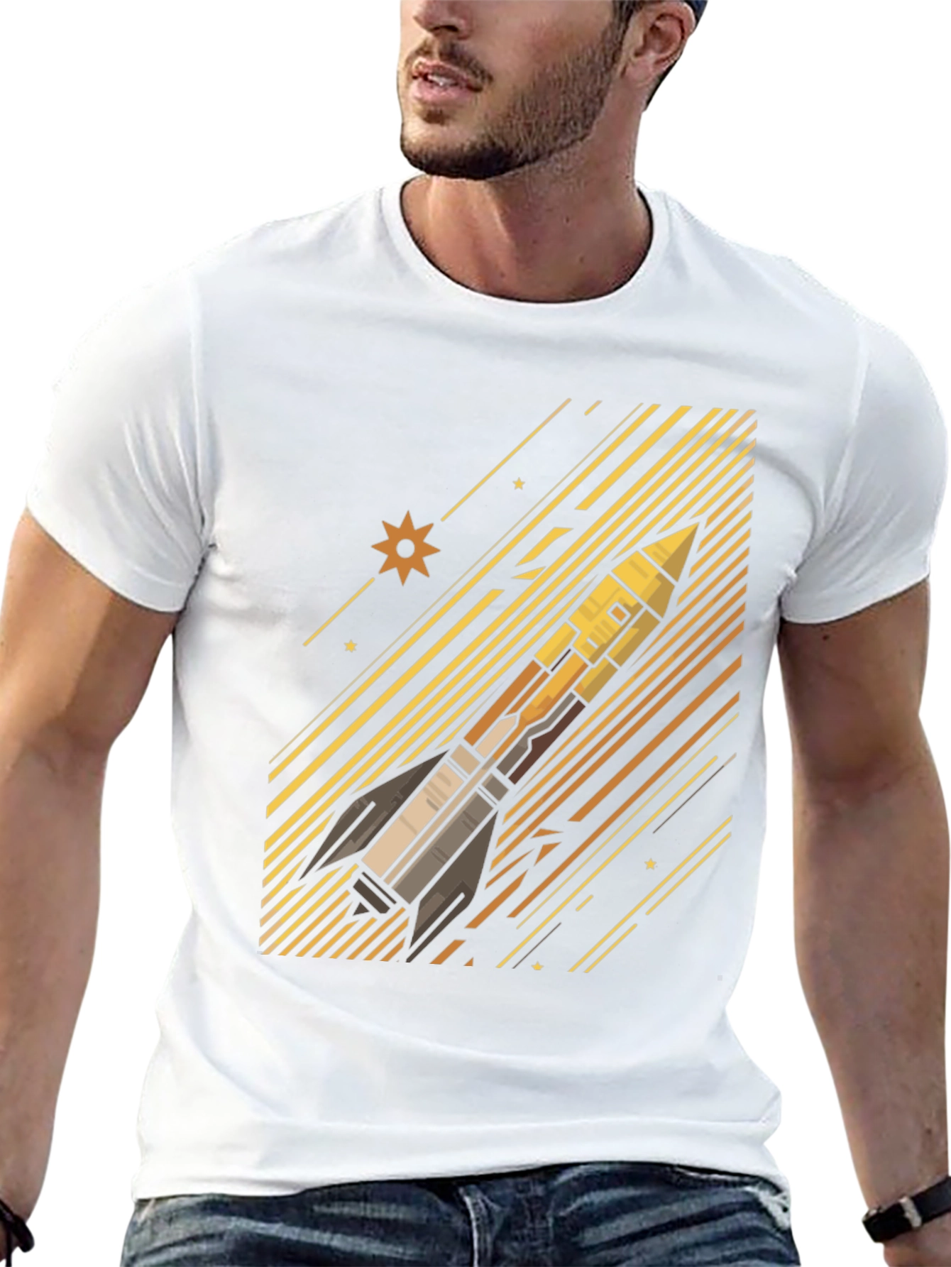 Rocket Launch Graphic T-Shirt - Space Exploration Tee