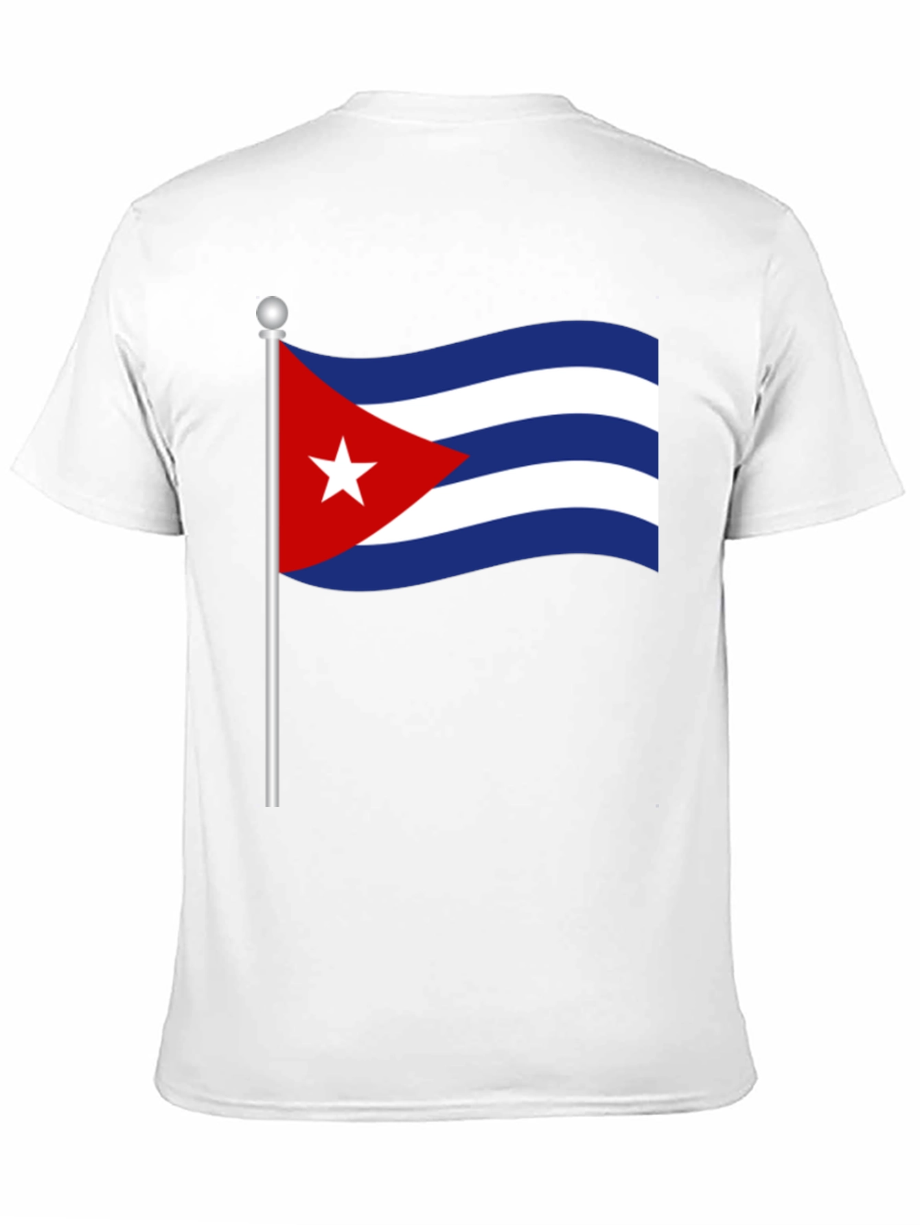 Cuba Flag T-Shirt - Black Crew Neck Tee
