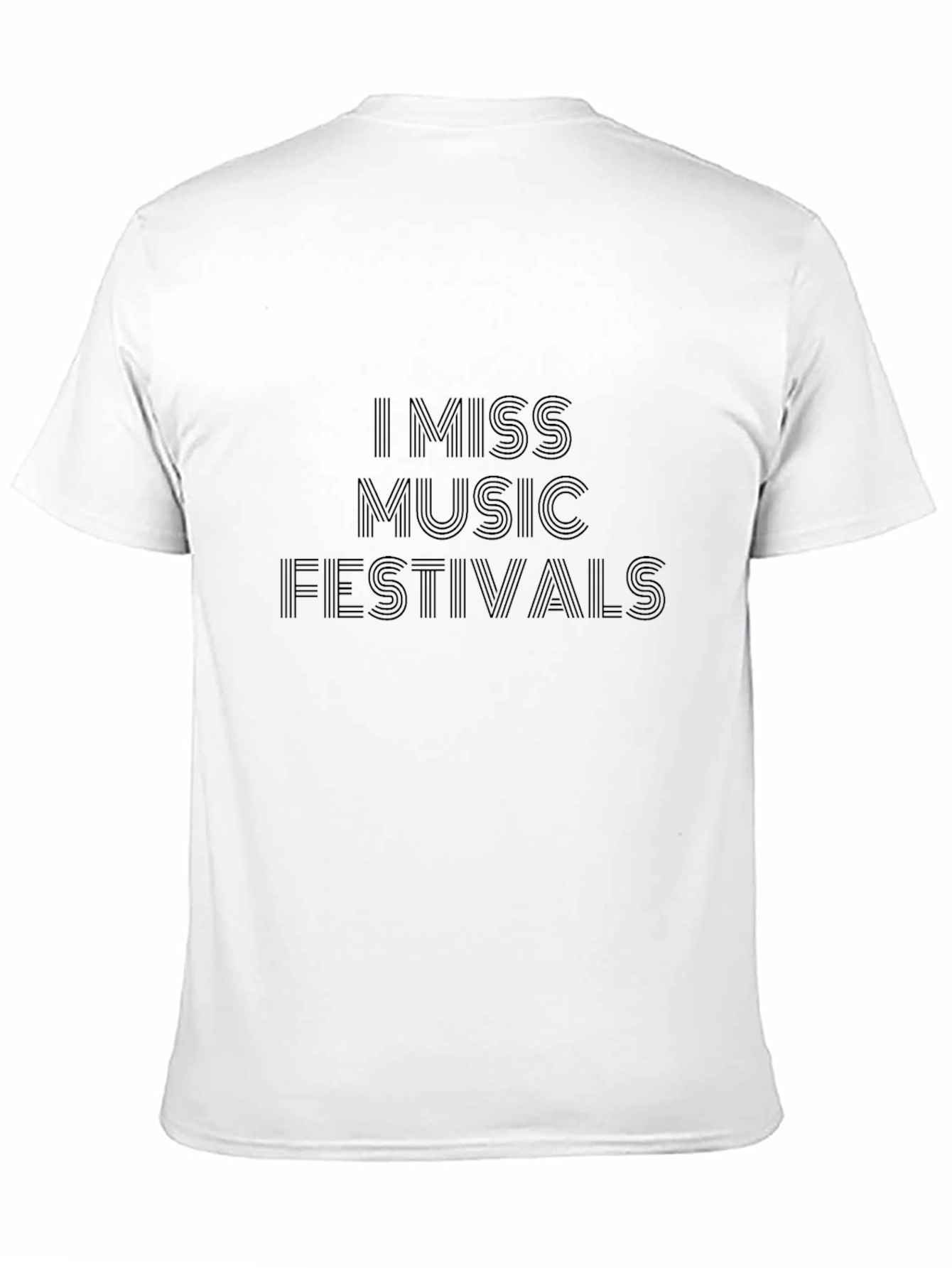 I Miss Music Festivals Black Tee