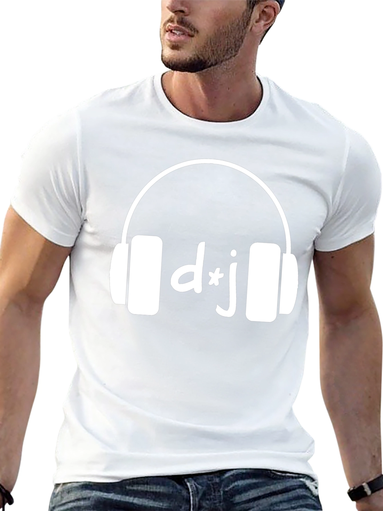 DJ Headphones Graphic T-Shirt - Black
